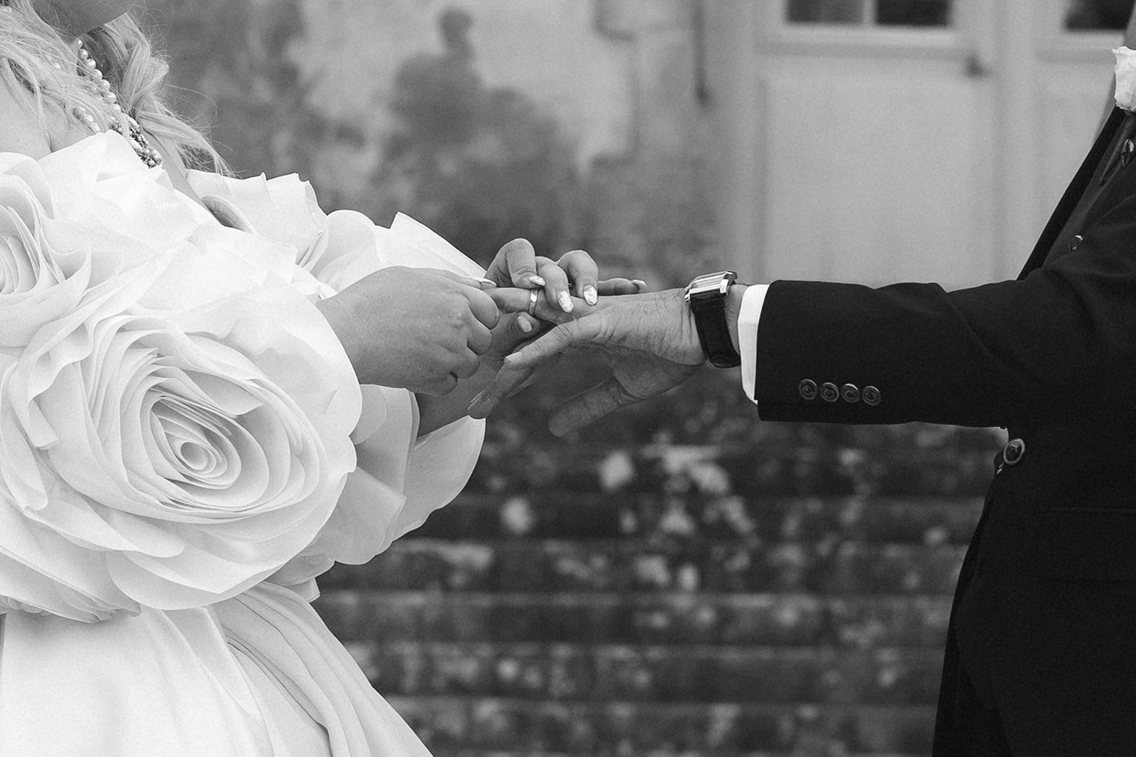 ring during ceremony in a loire valley chateau by a documentary photographer