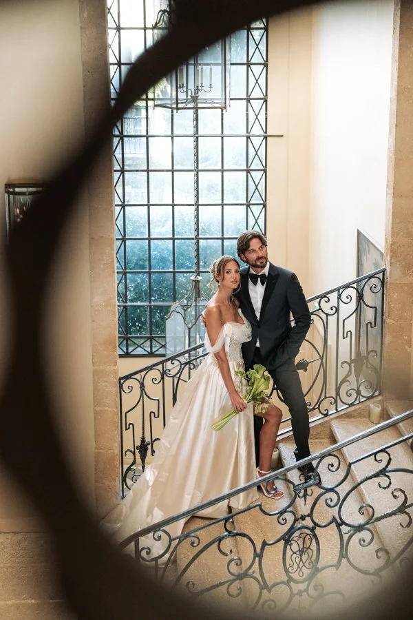 couple at a wedding by a luxury wedding photographer based in loire valley