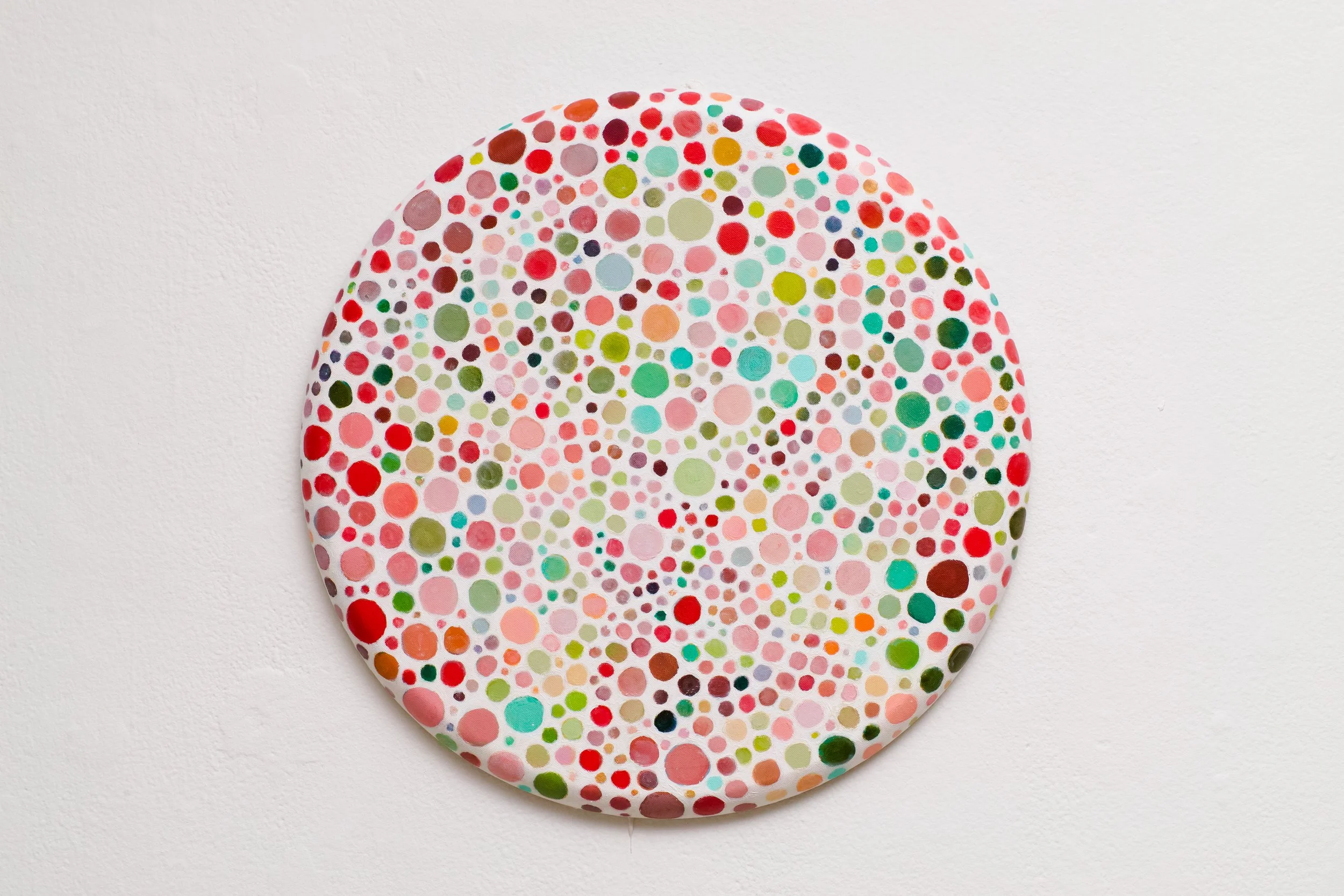 Reindeer. 20 inch dia. Oil on canvas. 2024-25.