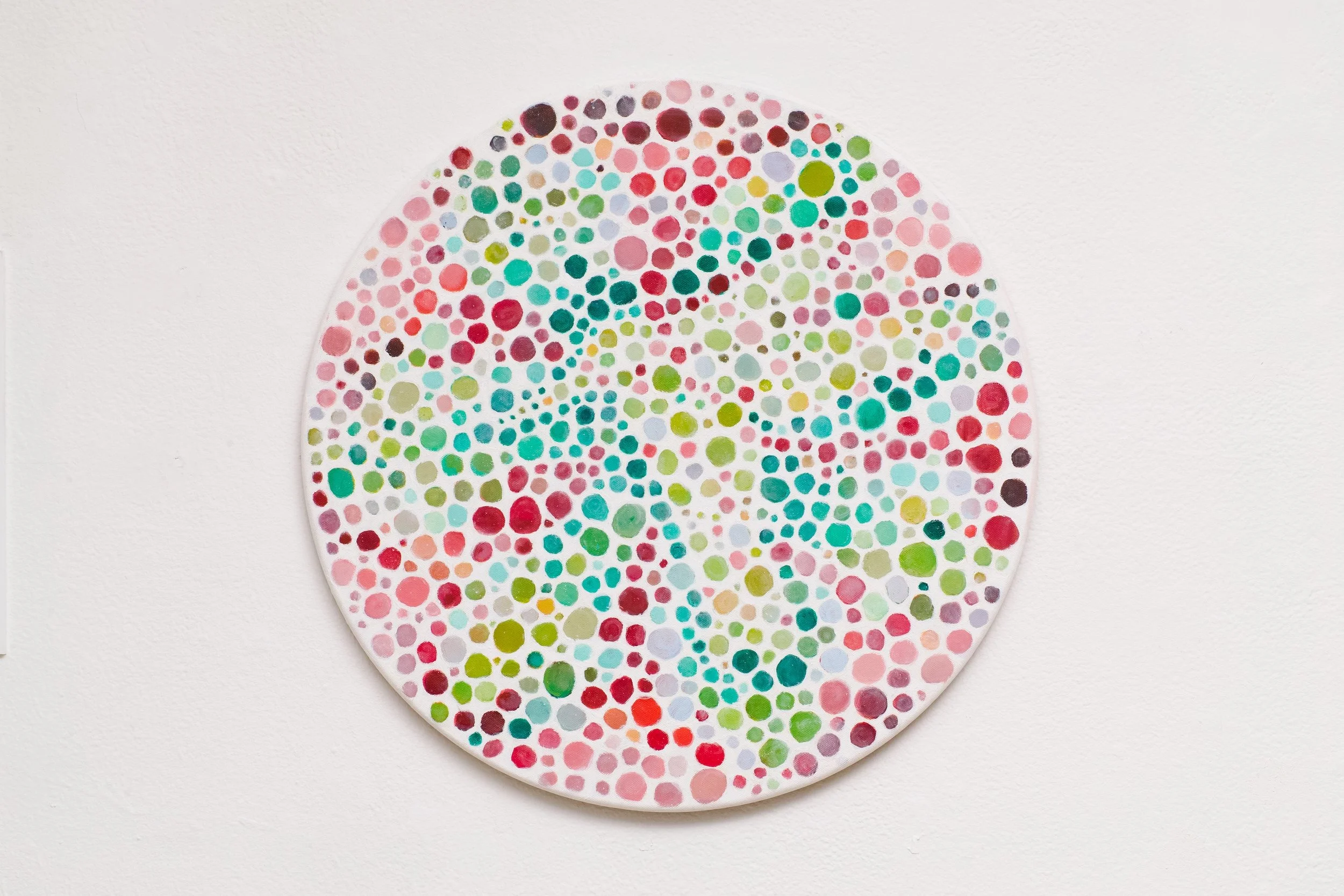 Hummingbird. 20 inch dia. Oil on canvas. 2024-25.