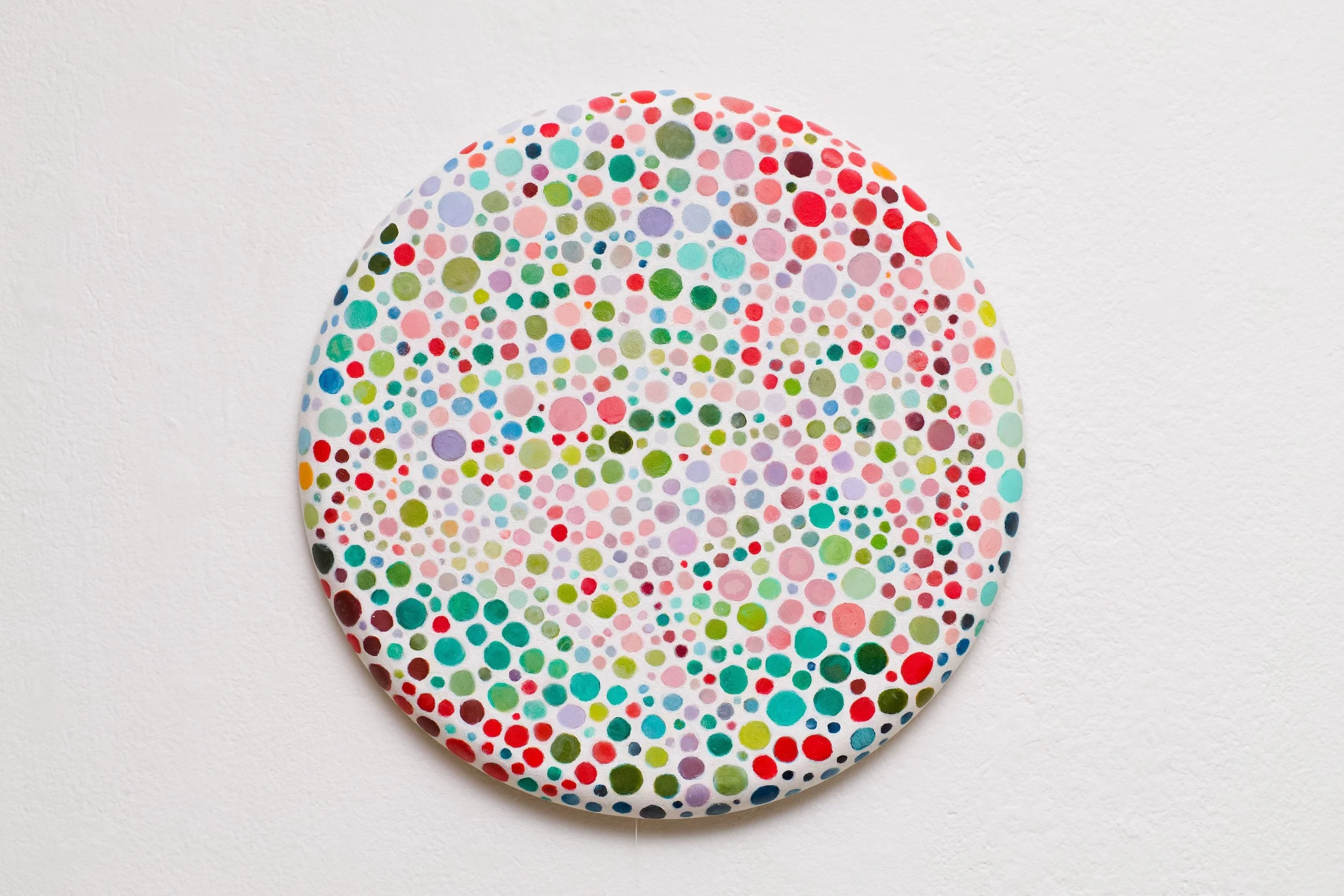 Parrotfish. 20 inch dia. Oil on canvas. 2024-25.