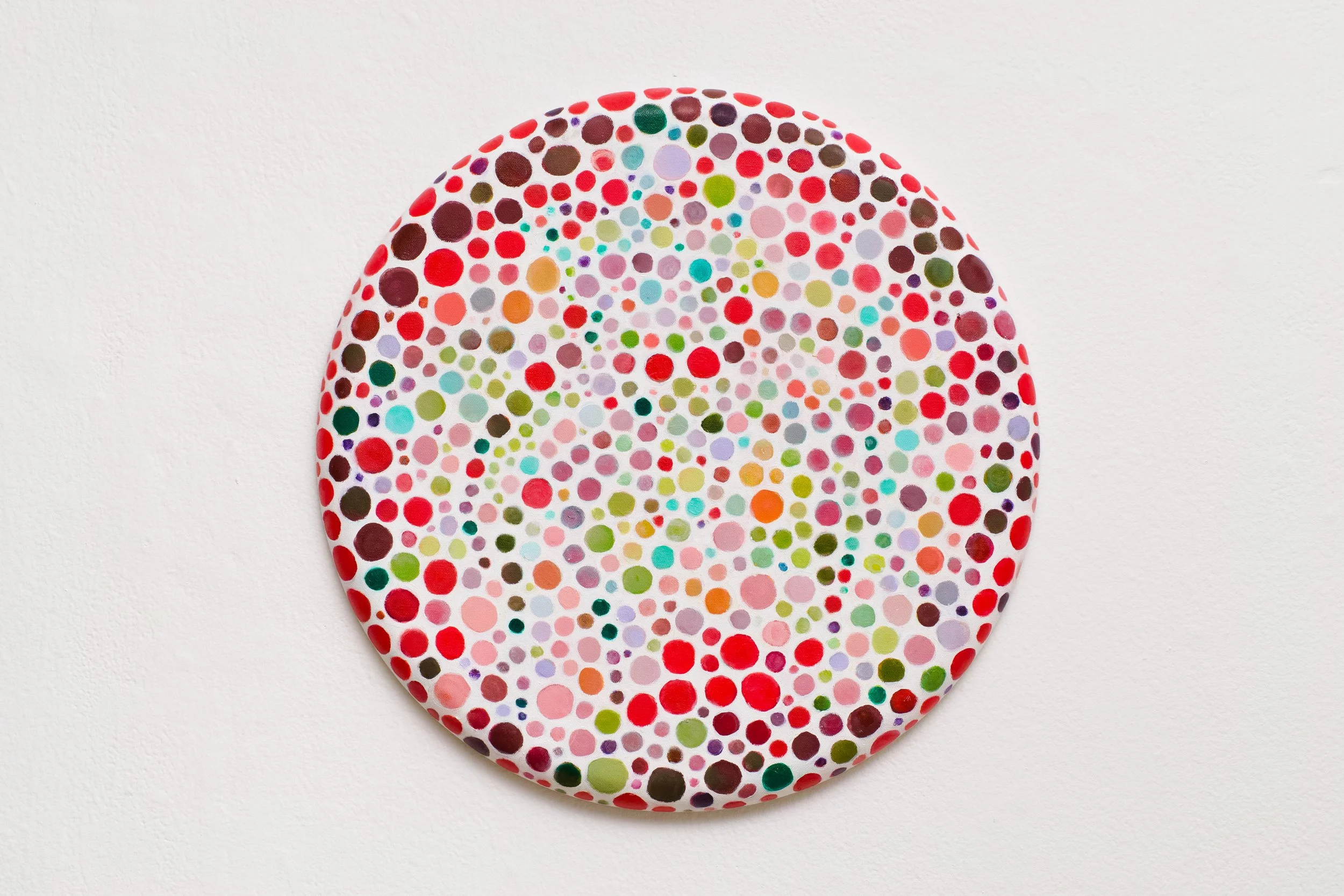 Jumping Spider. 20 inch dia. Oil on canvas. 2024-25.