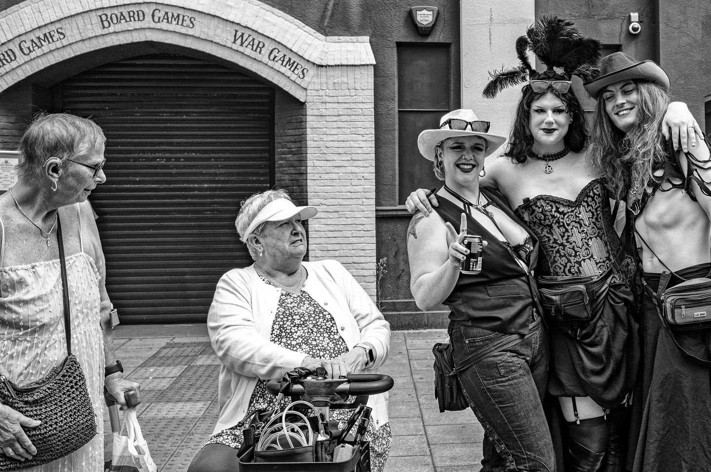 Brighton Pride in black &amp; white. Still loud. Still proud. 🌈🖤
#BrightonPride #StreetPhotography #MonochromeMagic #35mmVibes #BWStreet #PrideUnfiltered #DocumentaryPhoto #leicam11 #35mmsummilux
