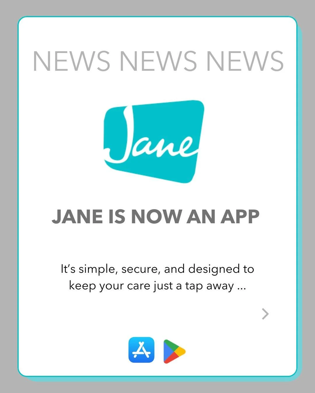 NEWS: Our online booking tool is now available as a mobile app! Making it even easier and faster to book and manage your appointments! 

Download the new Jane App (Jane for clients) through the Apple App Store or Google Play Store and make your welln