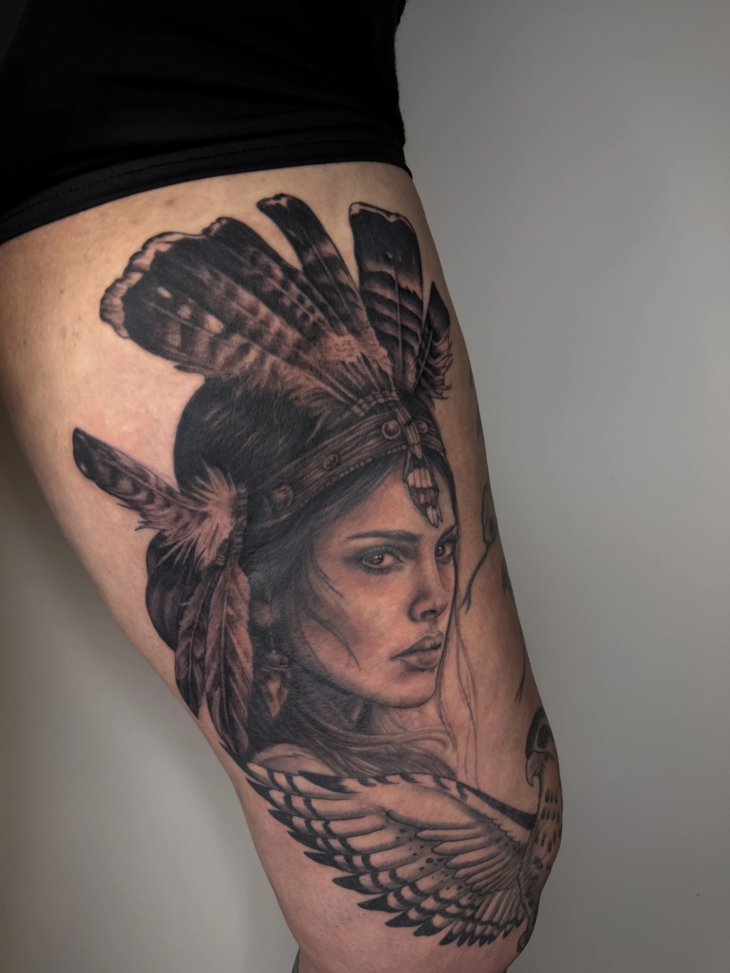 Realism black and gray tattooing by Jordan Joyes 