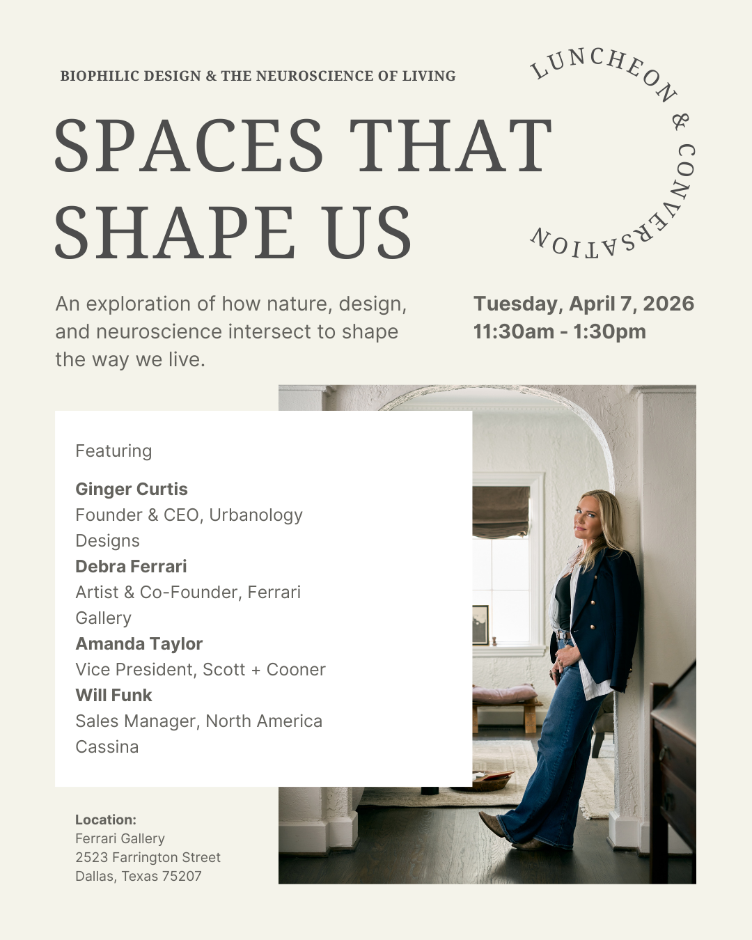SPACES THAT SHAPE US - LUNCHEON &amp; CONVERSATION