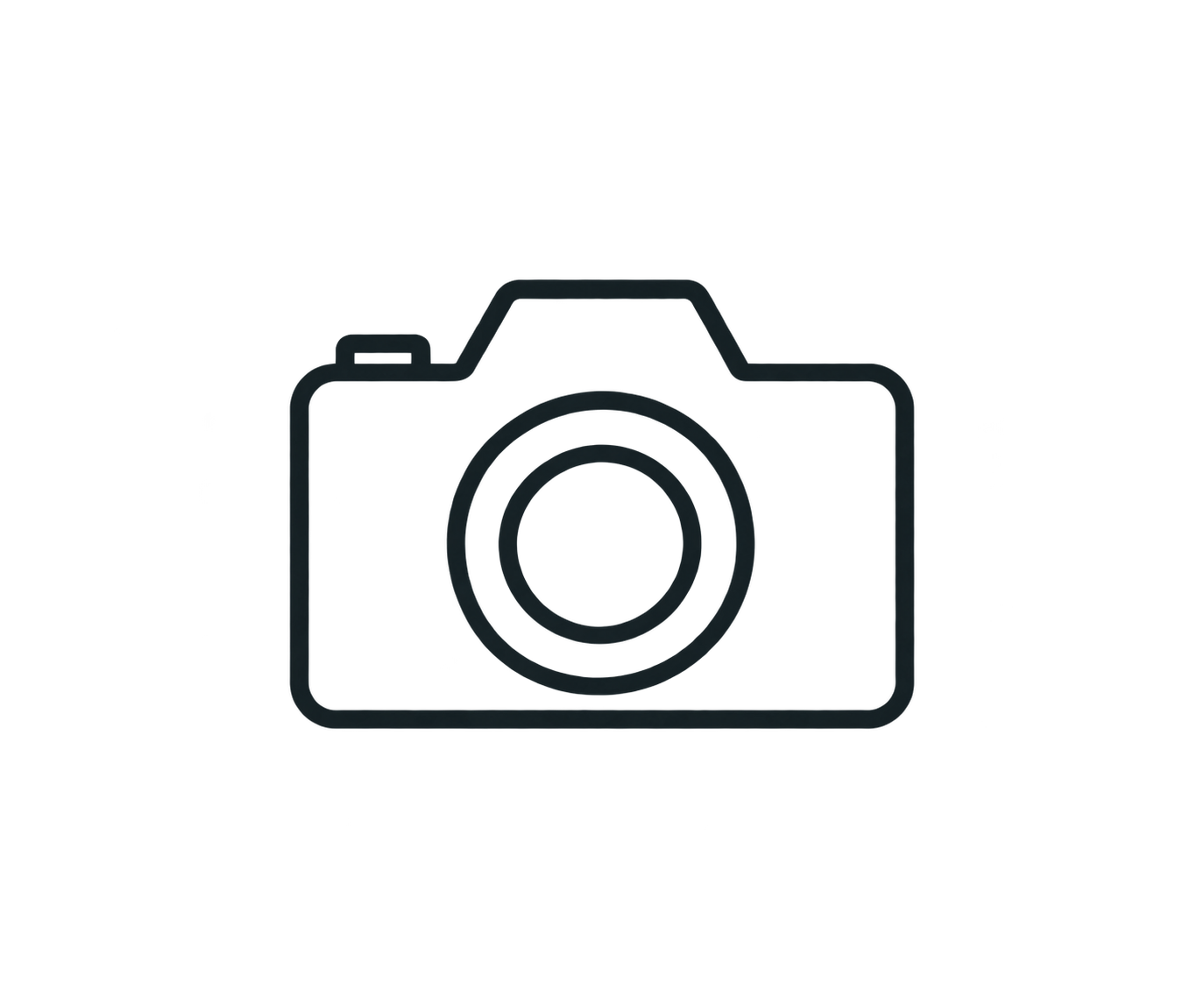 Black camera icon on a black background