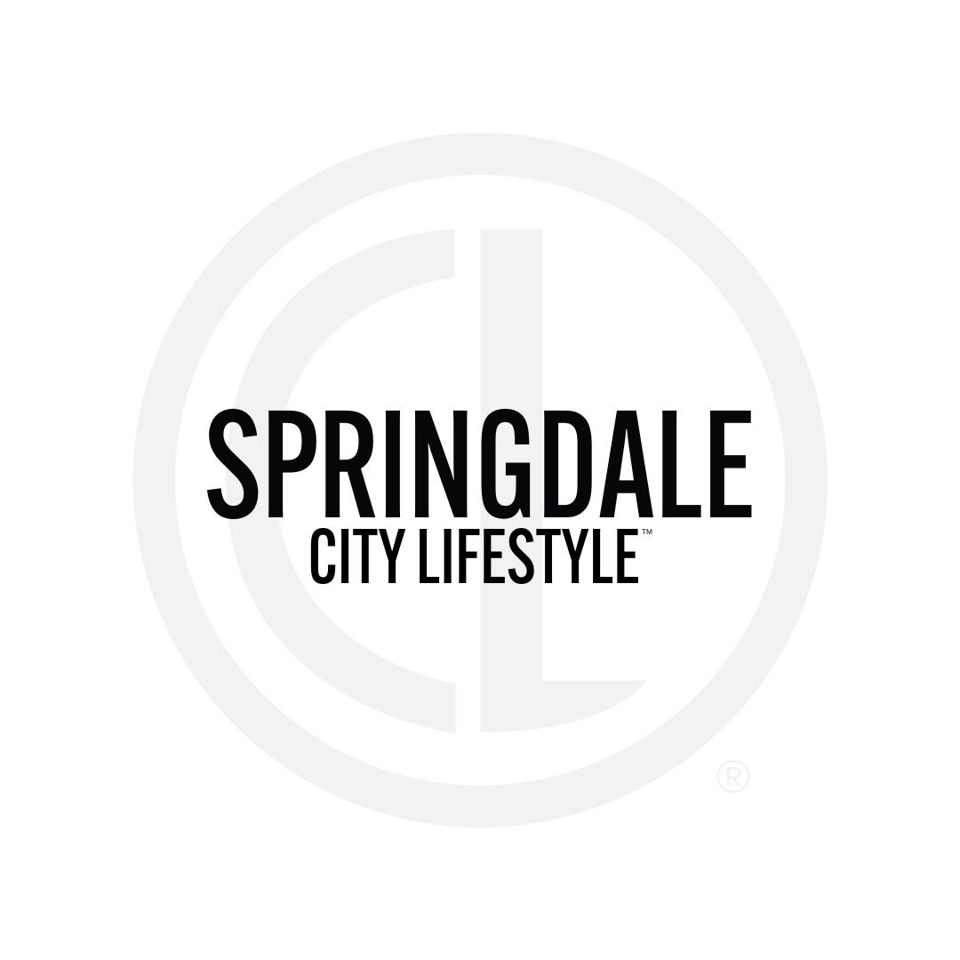 Logo for Springdale City Lifestyle with a circular design and bold text.