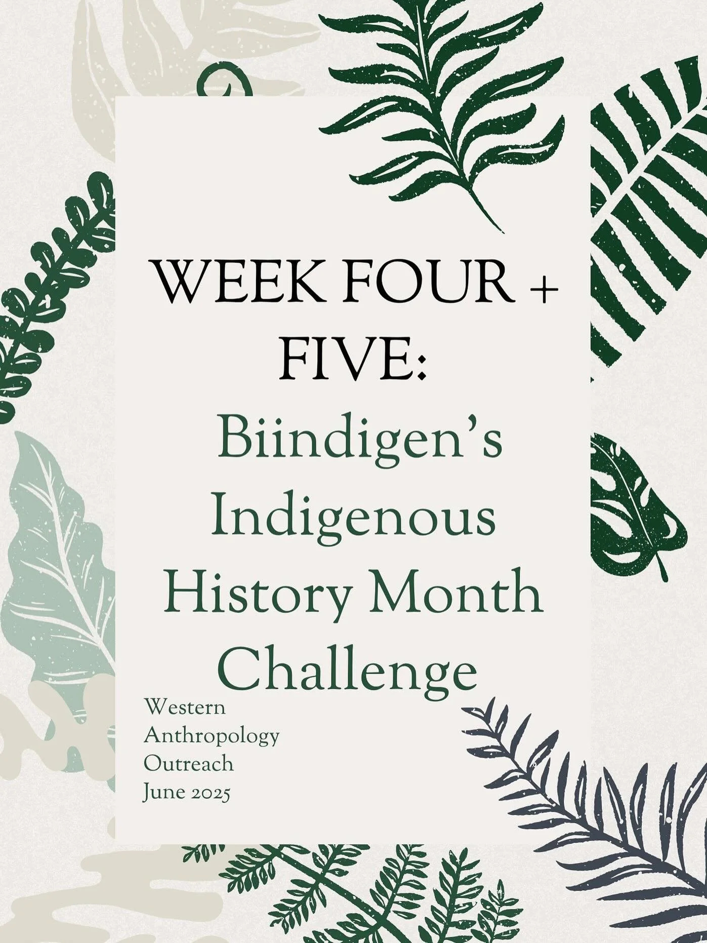 We have completed the Biindigen's Indigenous History Month Challenge 2025! 

June was a powerful reminder of the importance of learning, unlearning, and honouring the diverse histories, cultures, and voices of Indigenous Peoples. 

#indigenoushistory