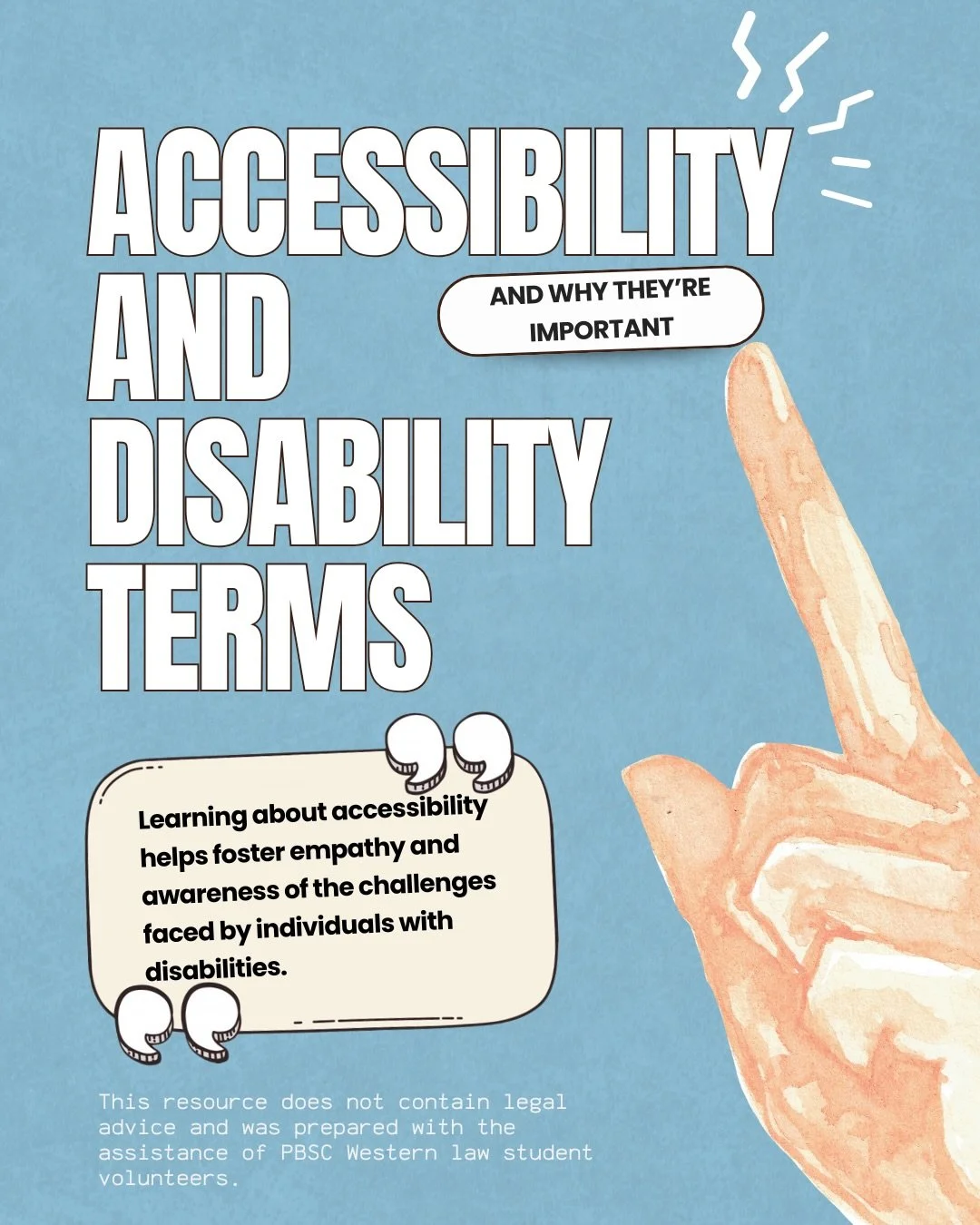 Today is International Day of Persons with Disabilities. 

In the nature of this day, we found it appropriate to release PBSC x WAO, marking the first post of the project.

This project focuses all about the legal rights of people who identify as dis