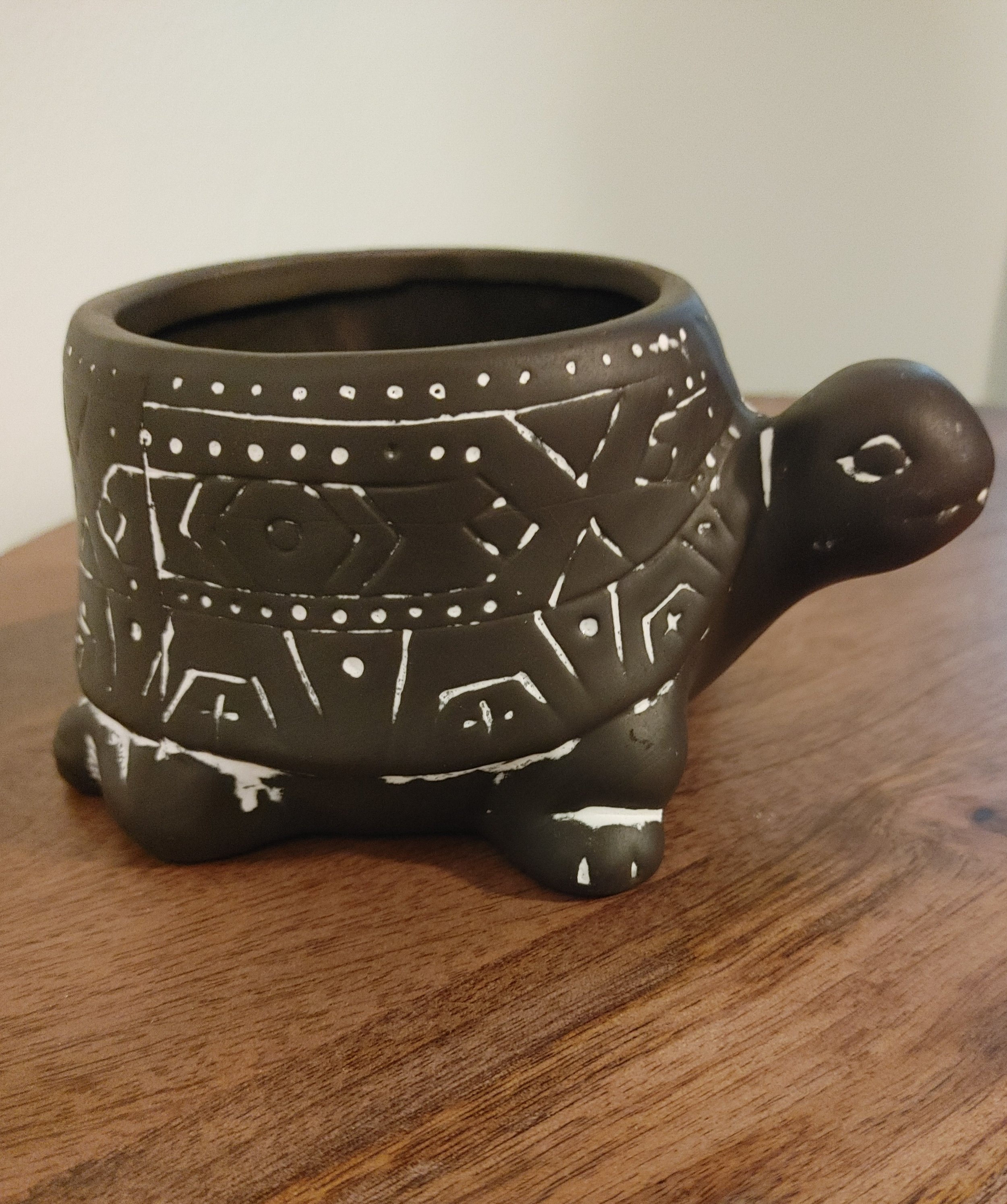 Brown Terracotta Turtle Planter
