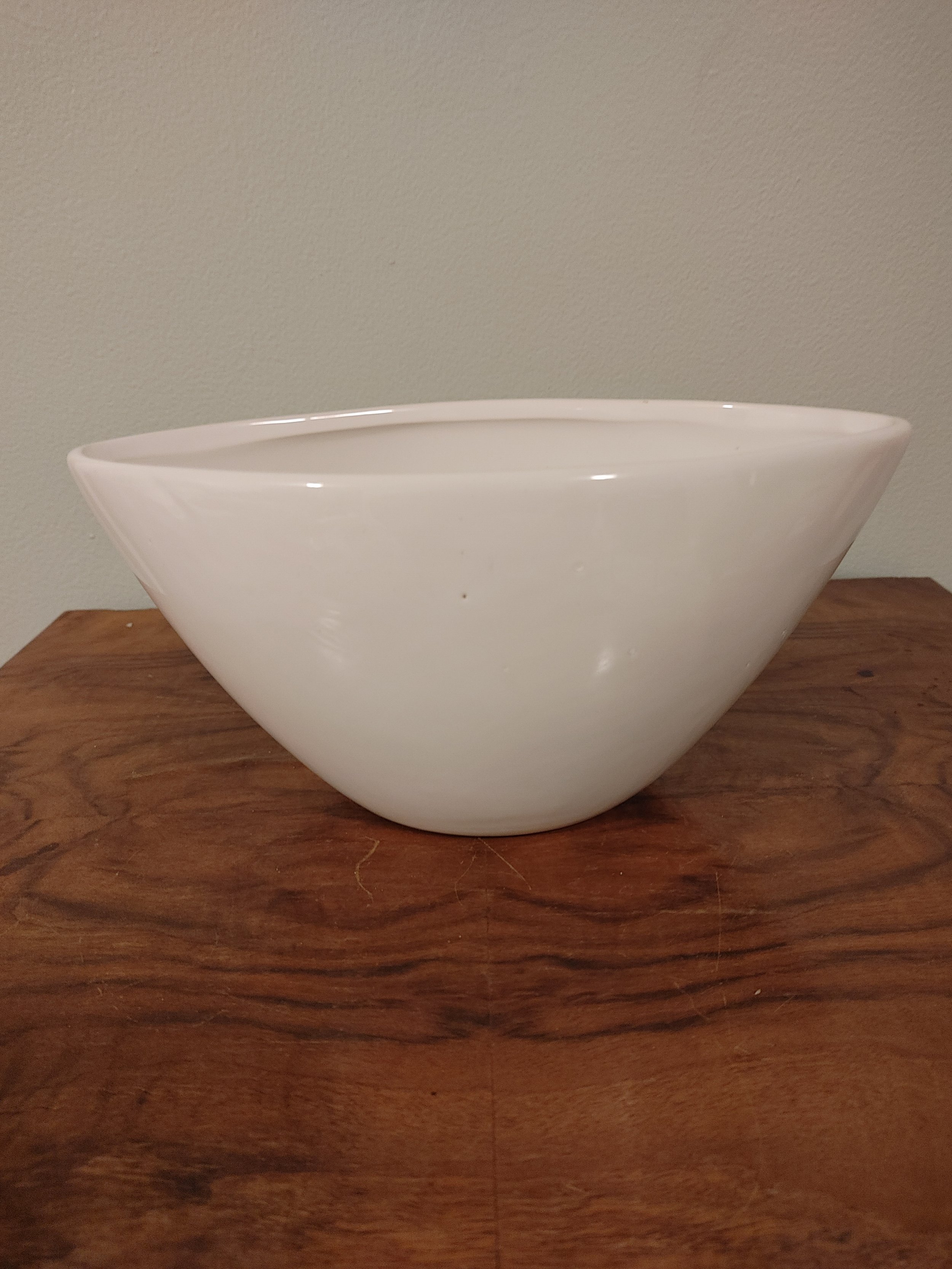 White Ceramic U-Boat Serving Bowl