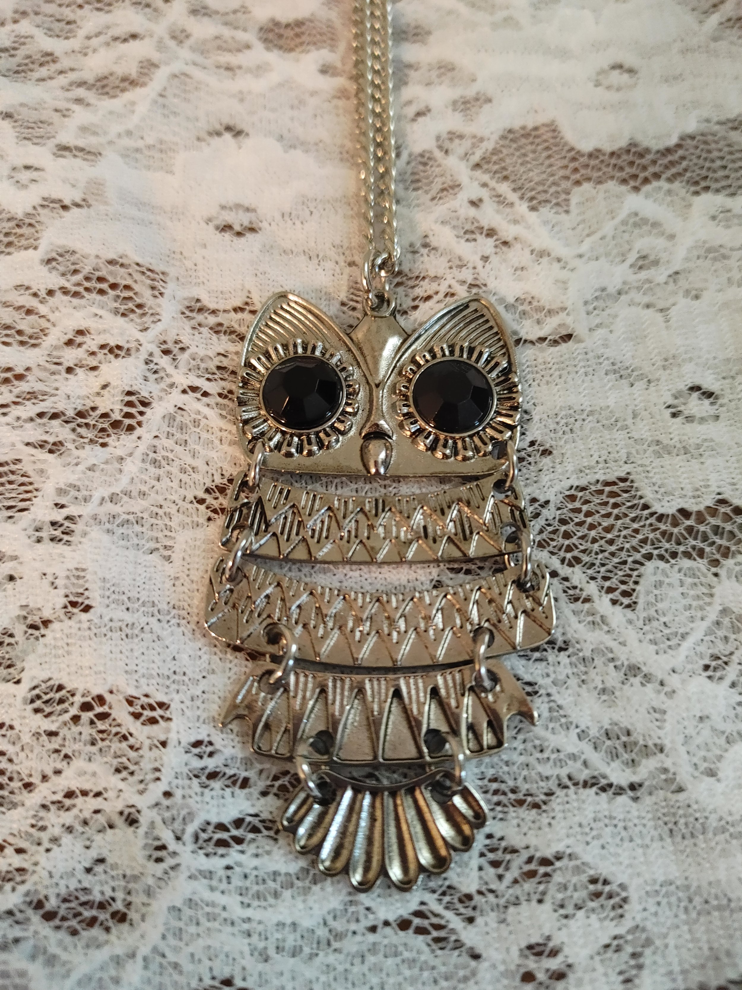 Art Deco Owl Necklace