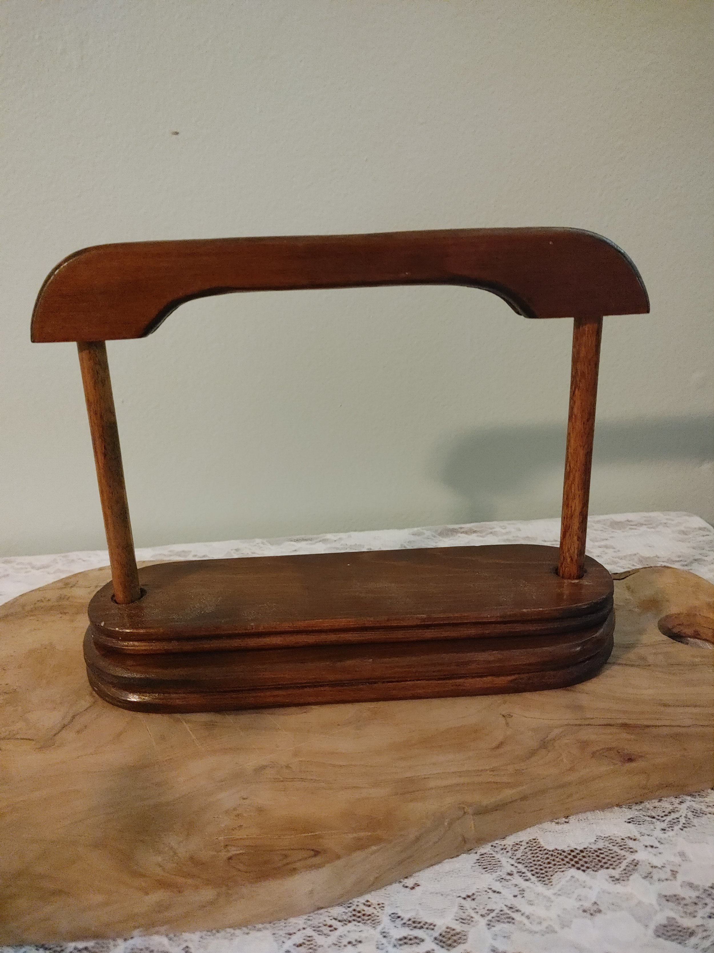 Vintage Wood Slide Napkin Holder