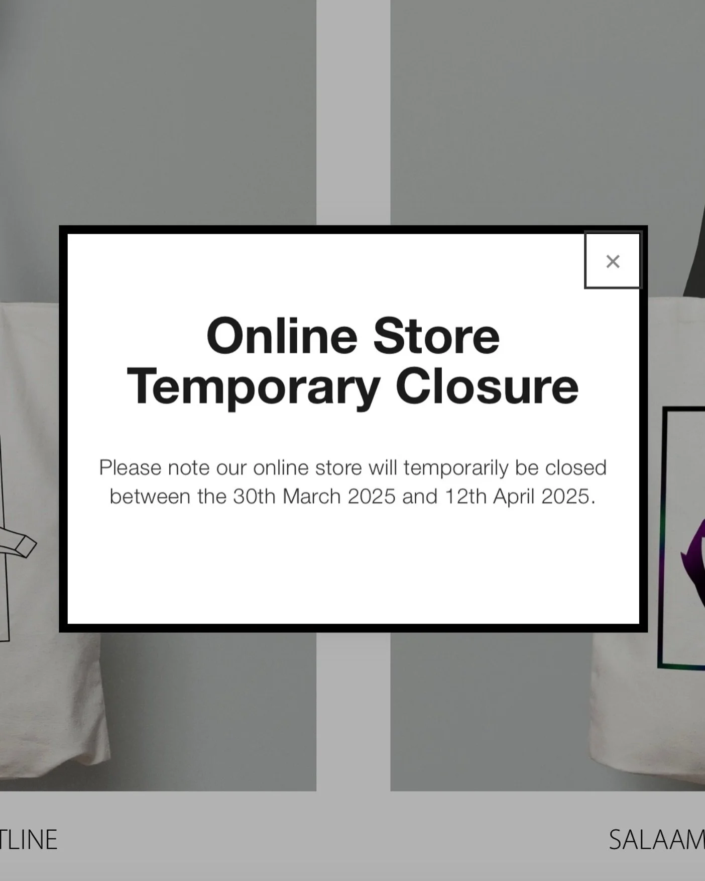 Please note our online store will temporarily be closed between the 30th March 2025 and 12th April 2025.