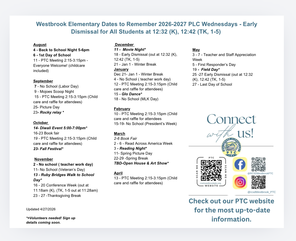 26-27 Calendar
