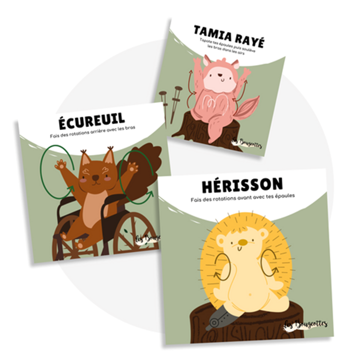 Cartes Bougeottes Animaux de la forêt
