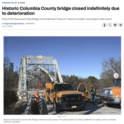 Historic Columbia County bridge closed indefinitely due to deterioration