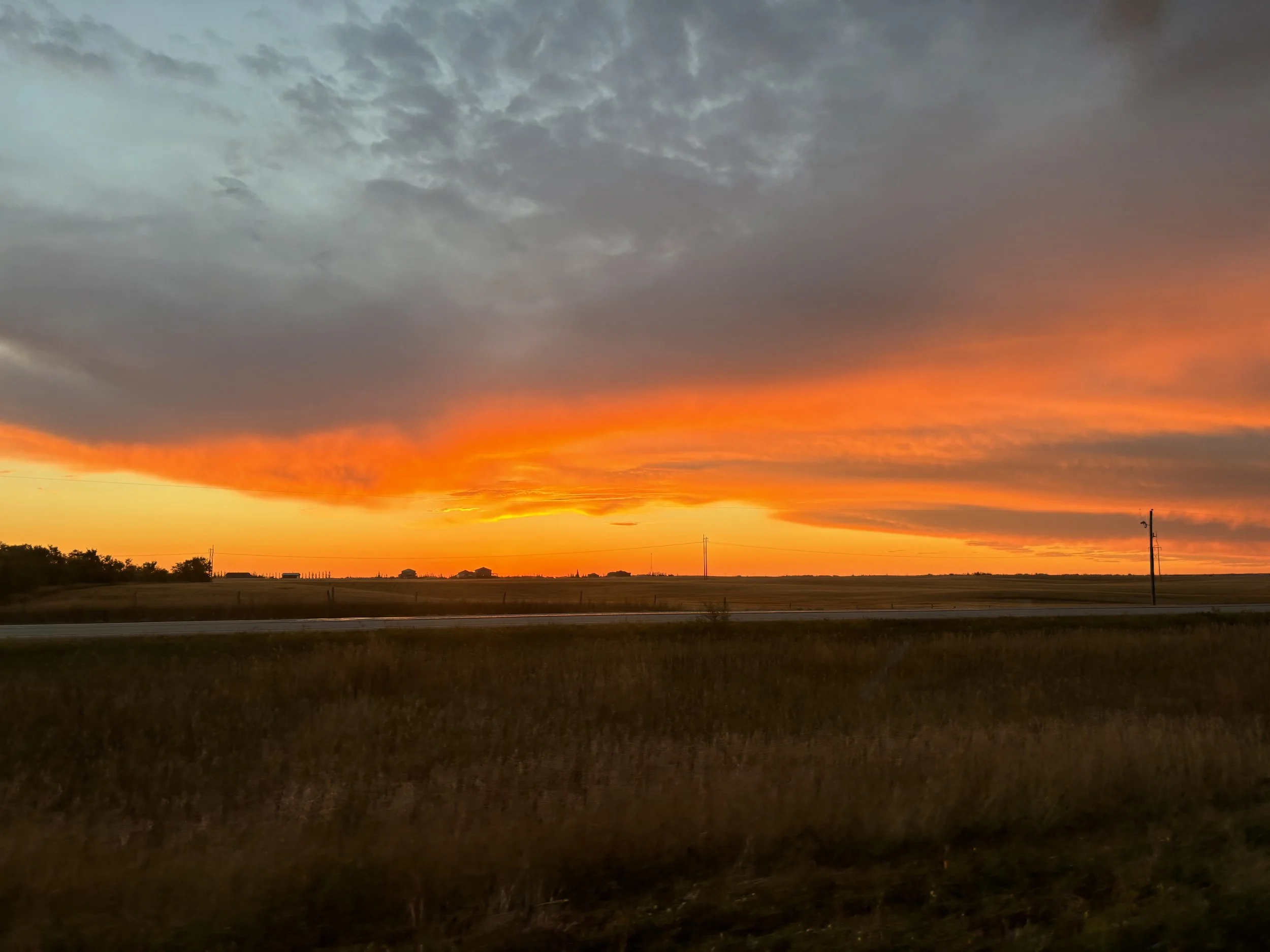 And shortly after, a beautiful prairie sunrise