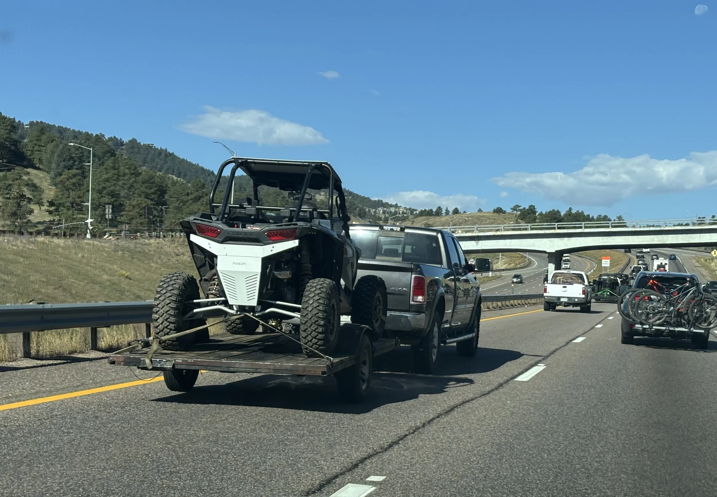 There must have been some event going on in the Rockies. I bet no less than 50 of these things passed me in a row.