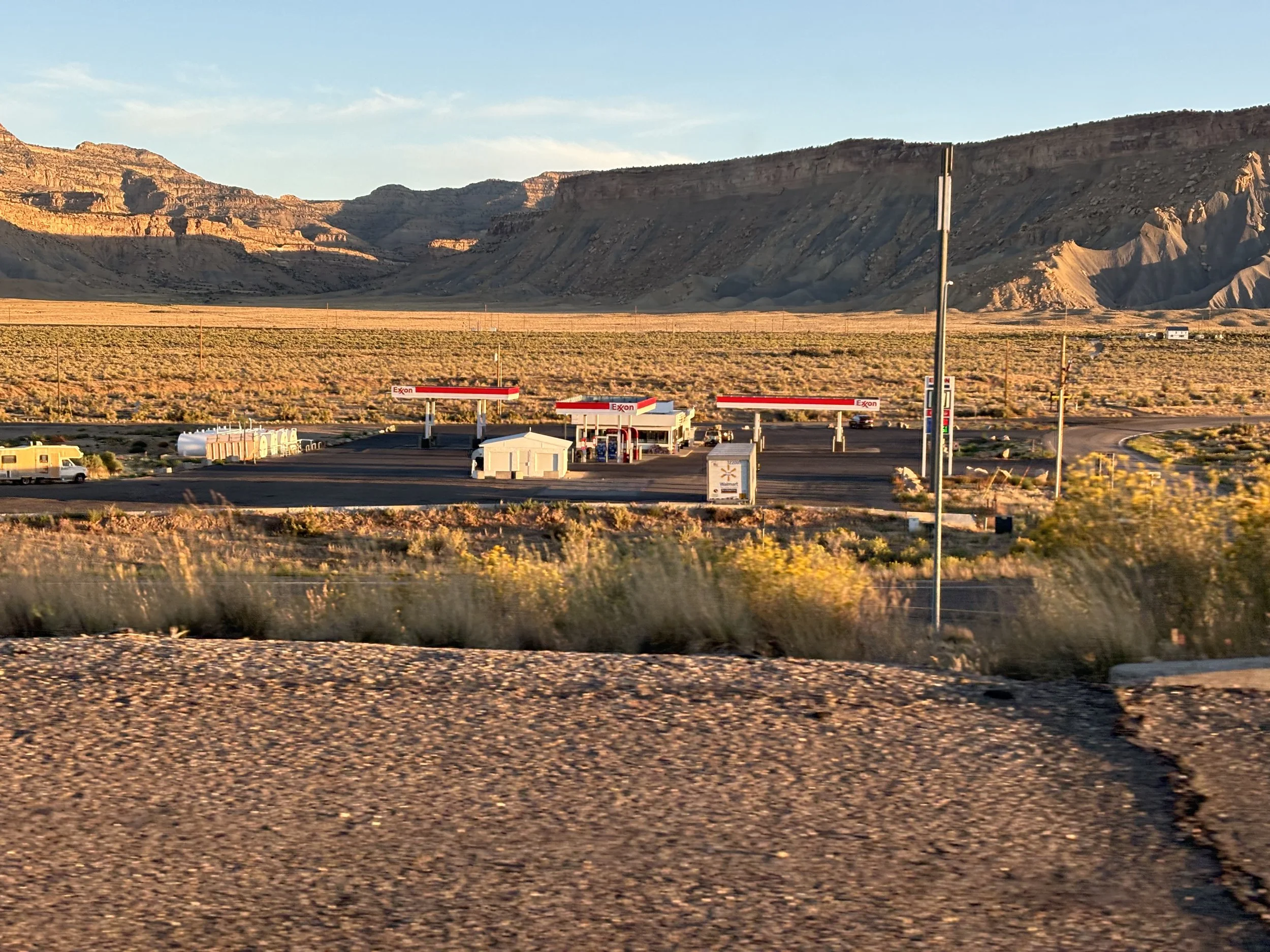 The only fuel stop for 70 miles in either direction