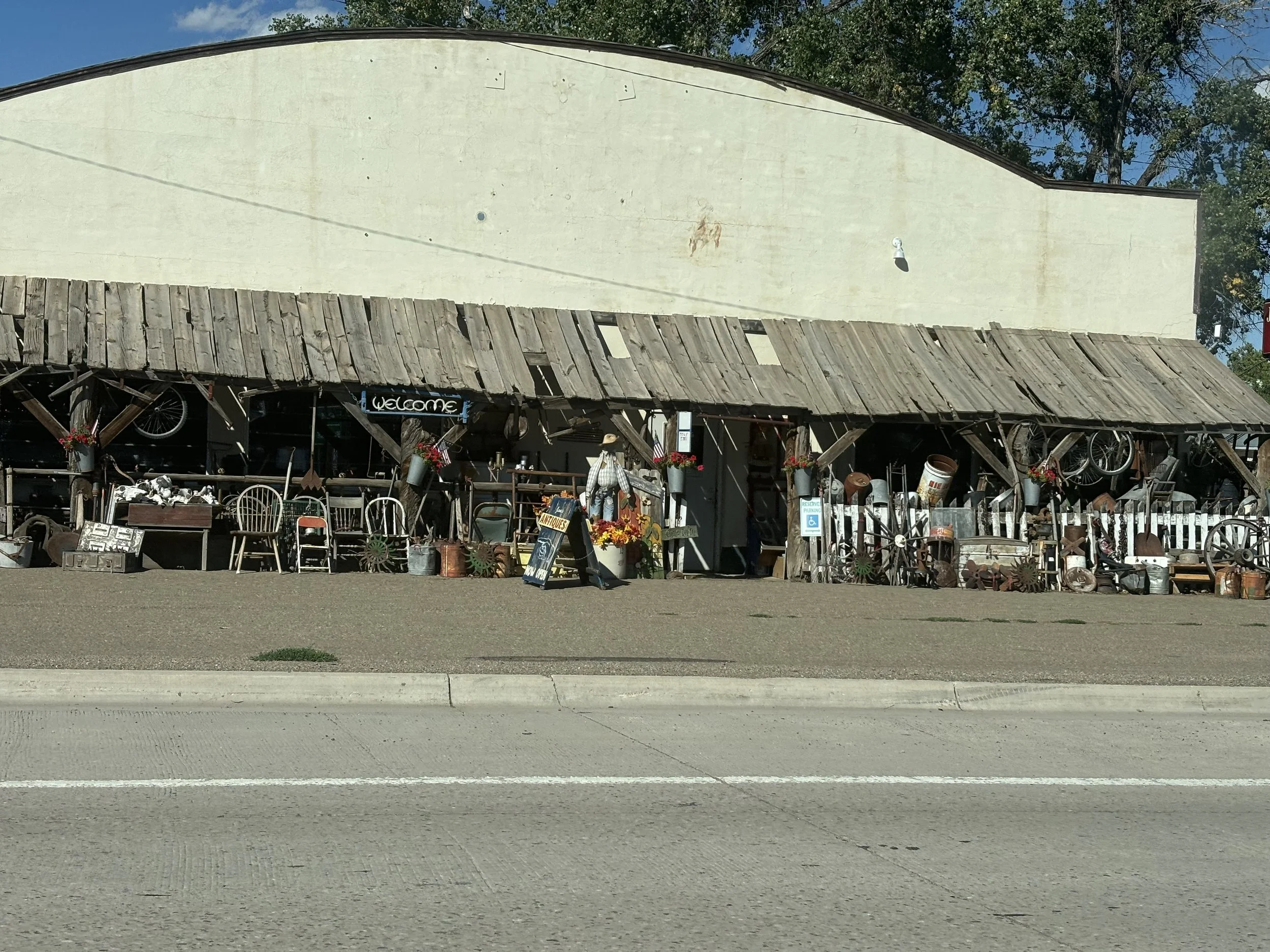 Antique shop along the road in Broadus, MT.
