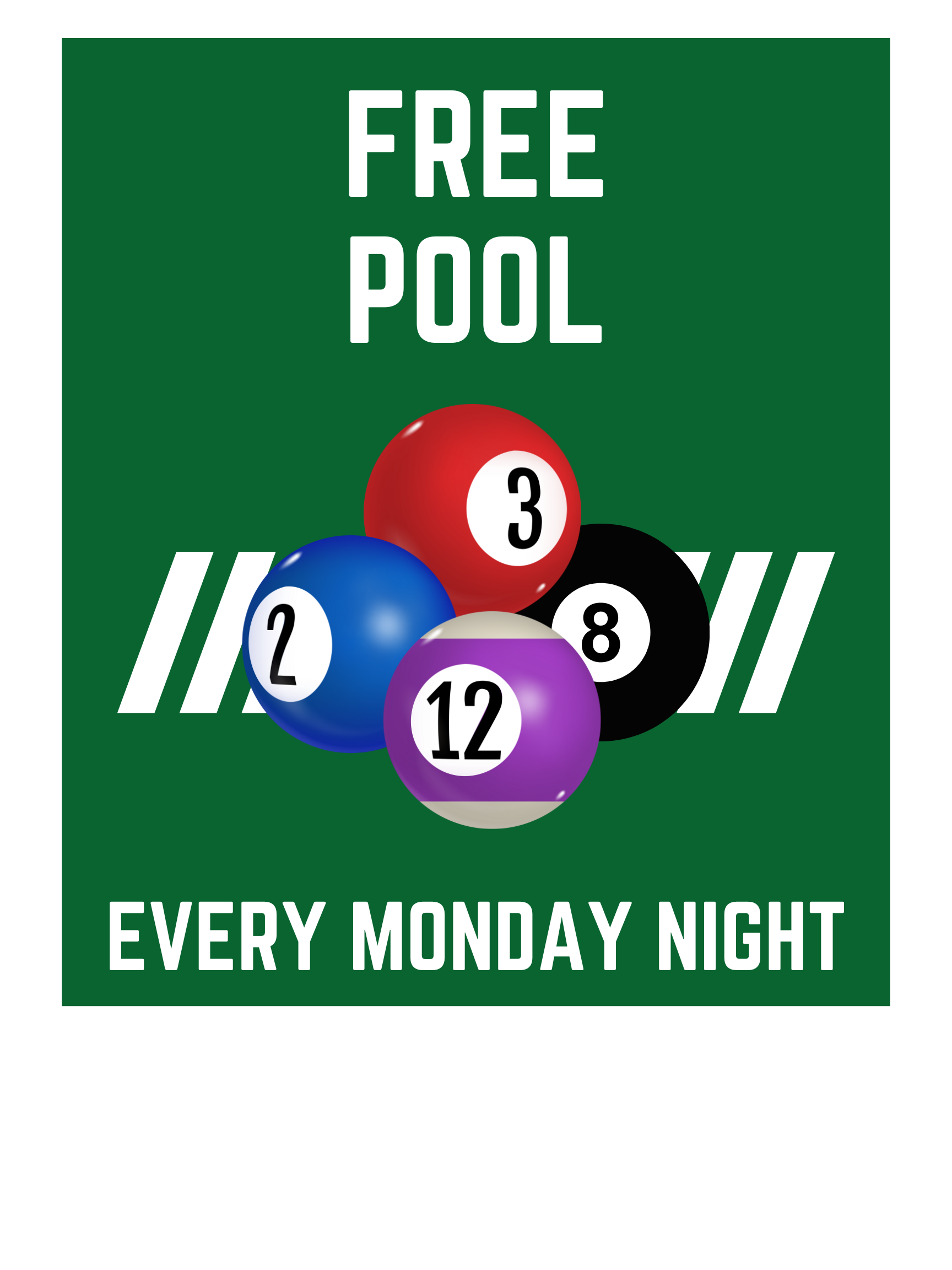 Green and White Modern Billiards Tournament Poster.png