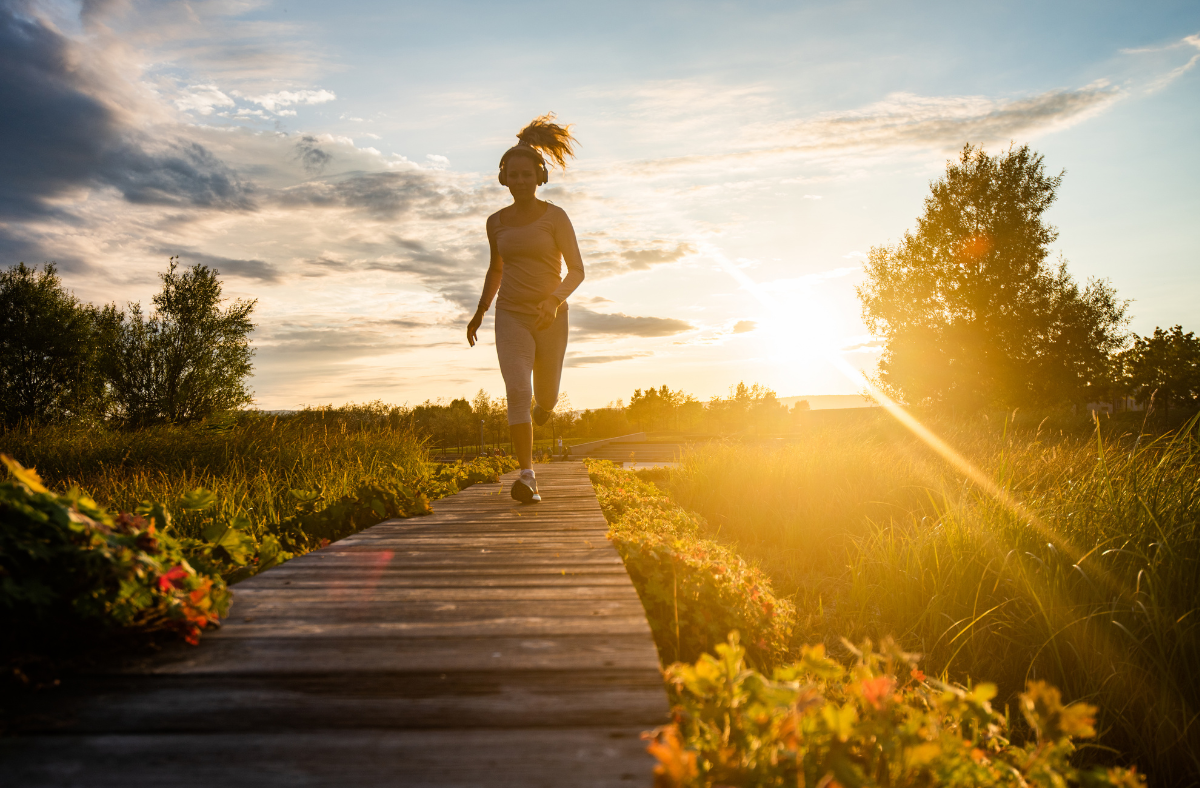 Small Habits for a Healthier Season, girl running in sunshine