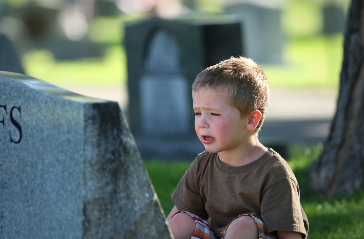 When Children Grieve, little boy crying