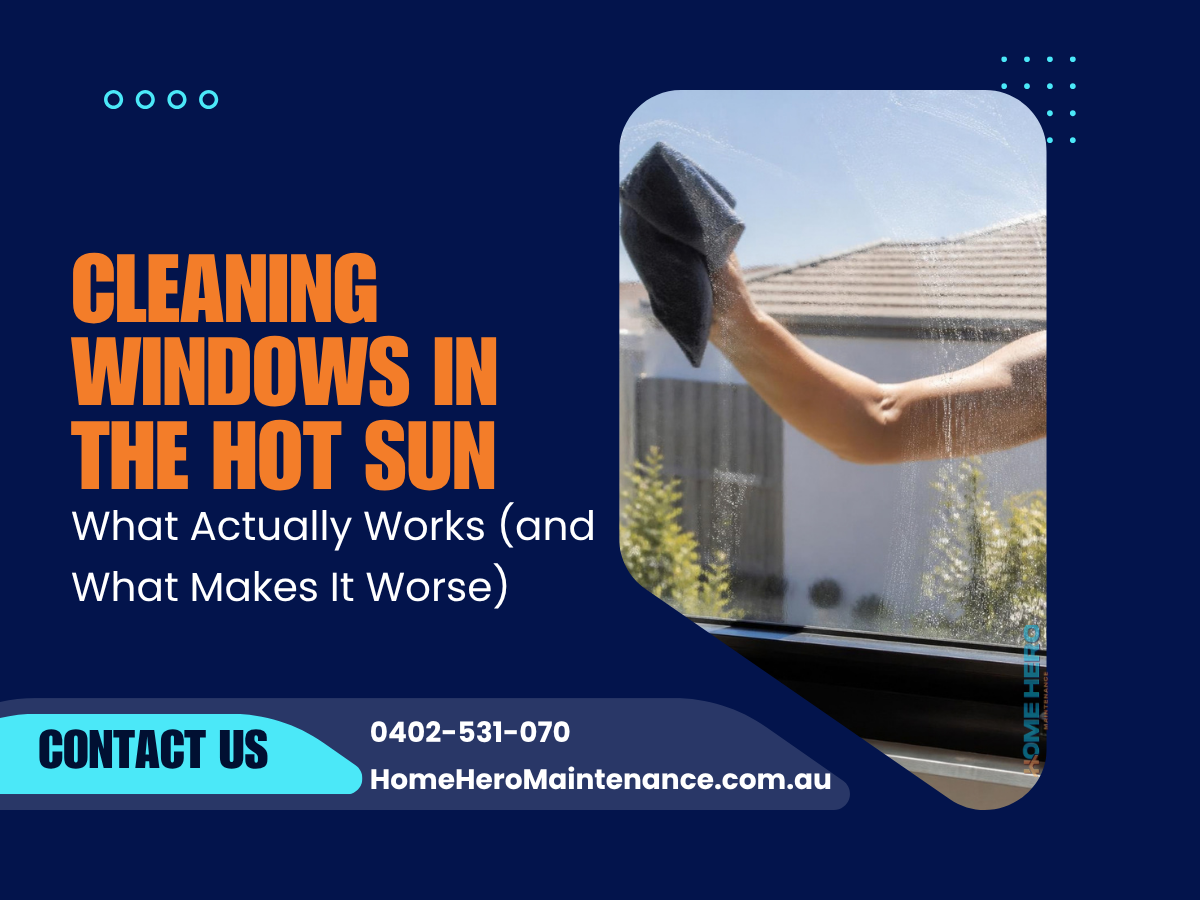 Cleaning Windows in the Hot Sun: What Actually Works (and What Makes It Worse)