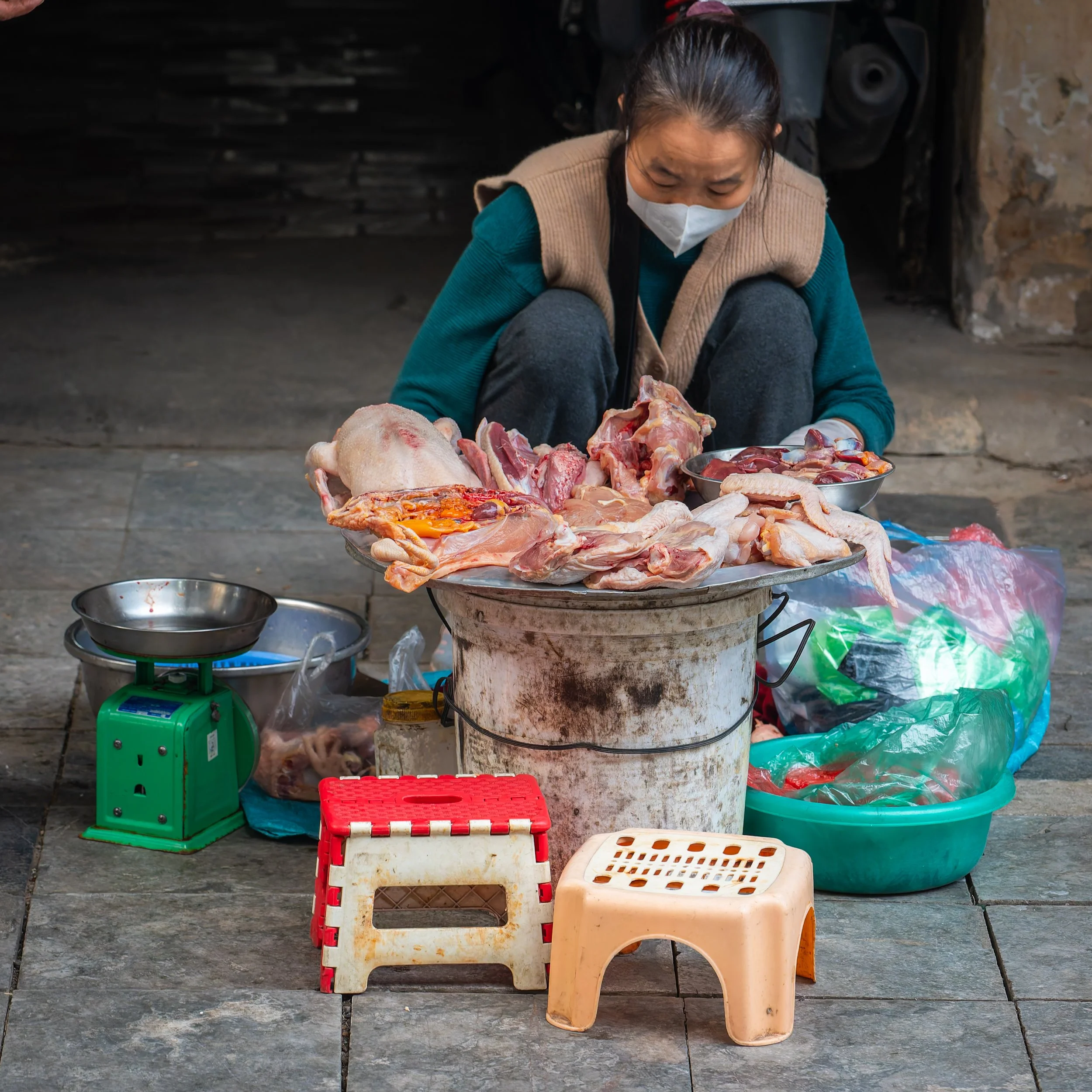 Street Vendor in Saigon
