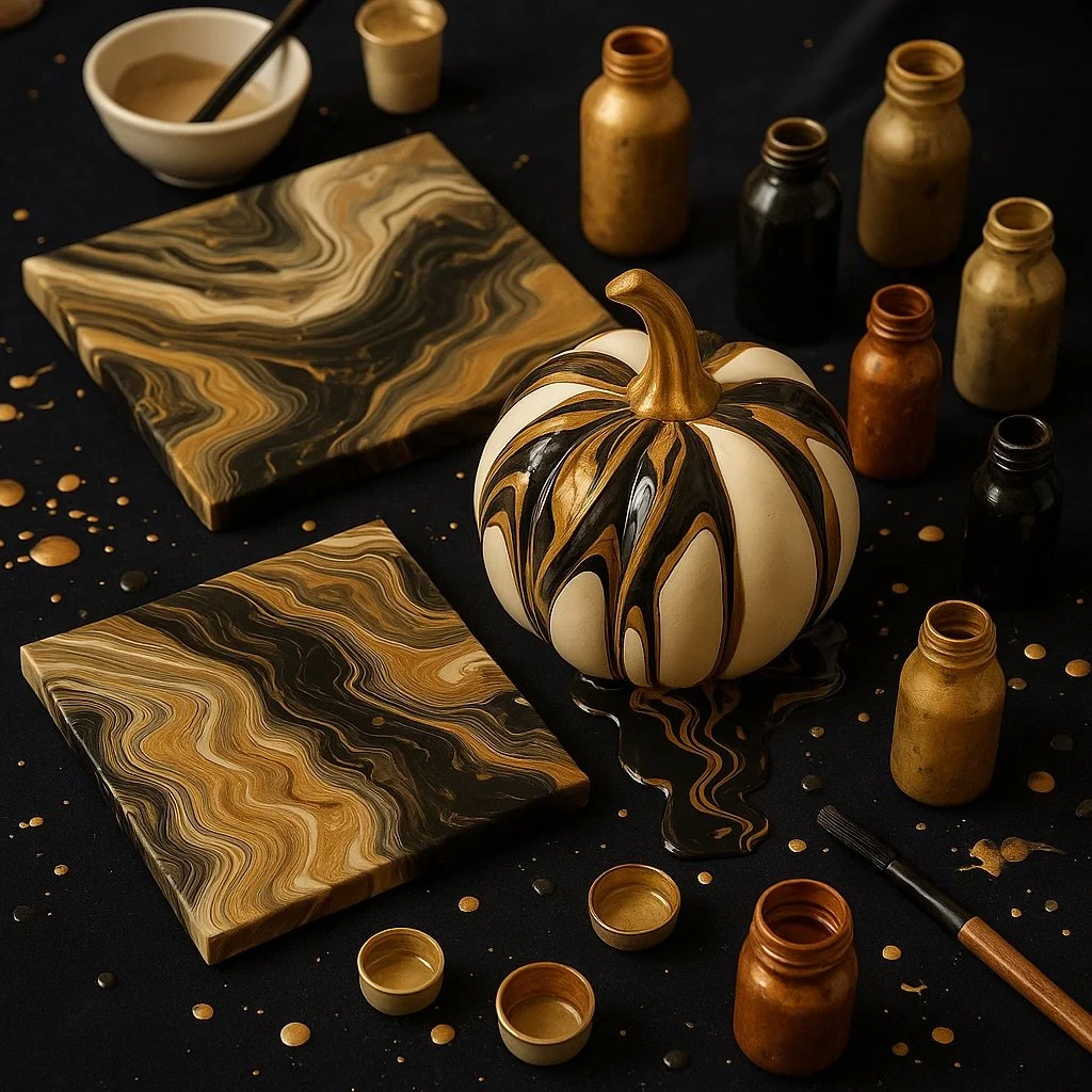 Who&rsquo;s ready to celebrate Halloween in style? 🎃✨
Here&rsquo;s a sneak peek at something brand new I&rsquo;m developing &mdash; a bespoke dimensional paint experience featuring ceramic pumpkins and other sculptural pieces you can pour, swirl, an
