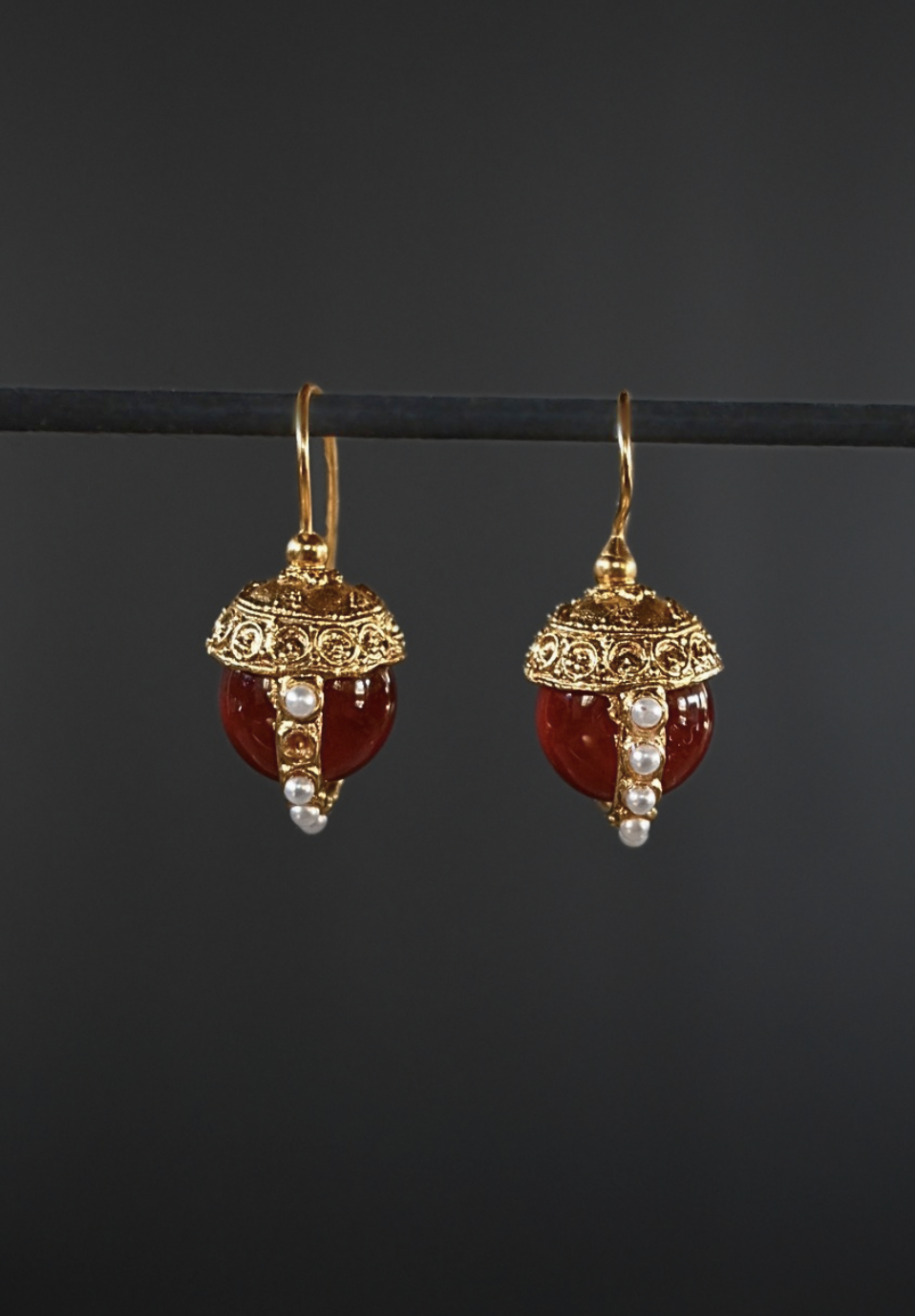 Red Drop Earrings