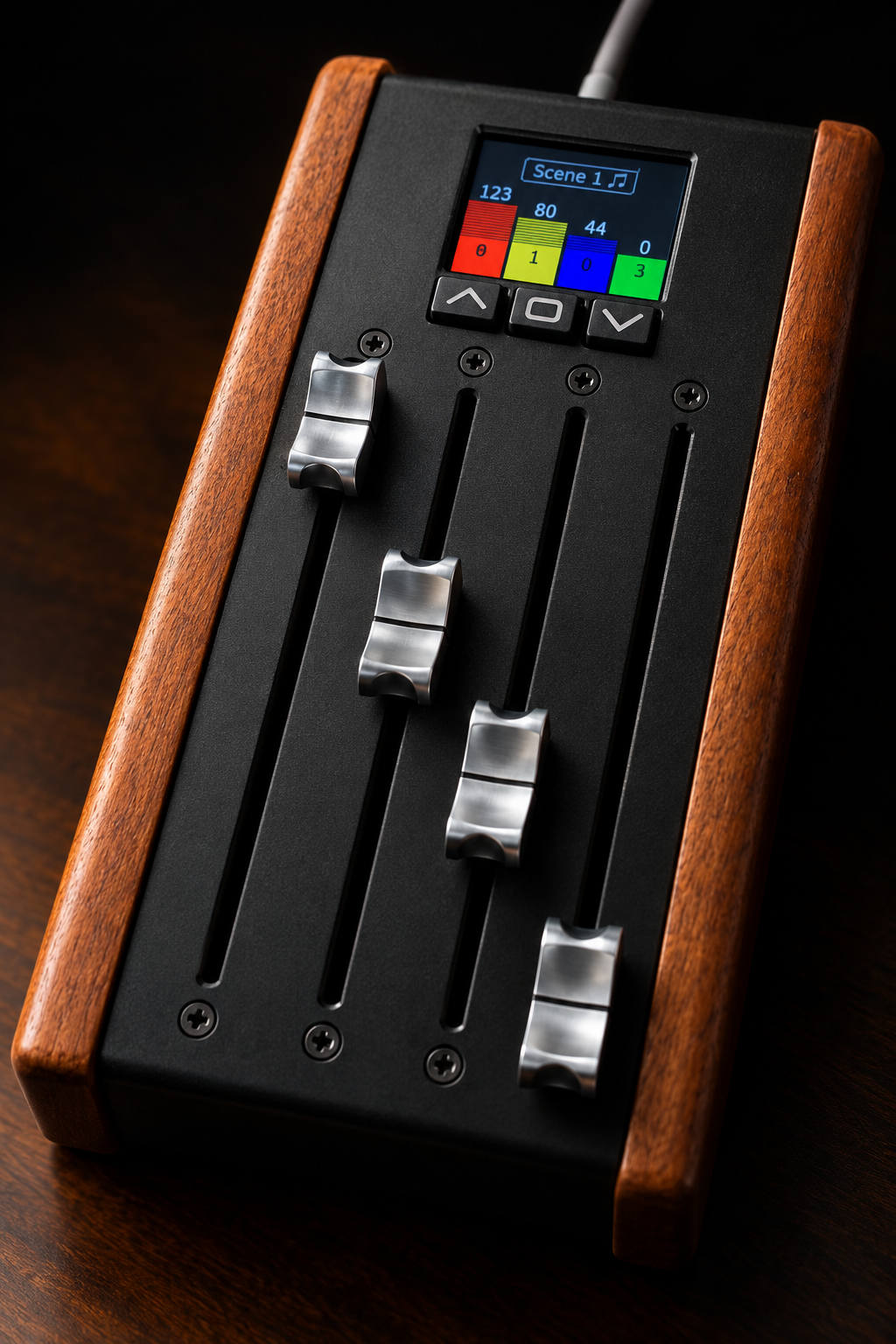 Walnut Four-Fader MIDI Controller.png