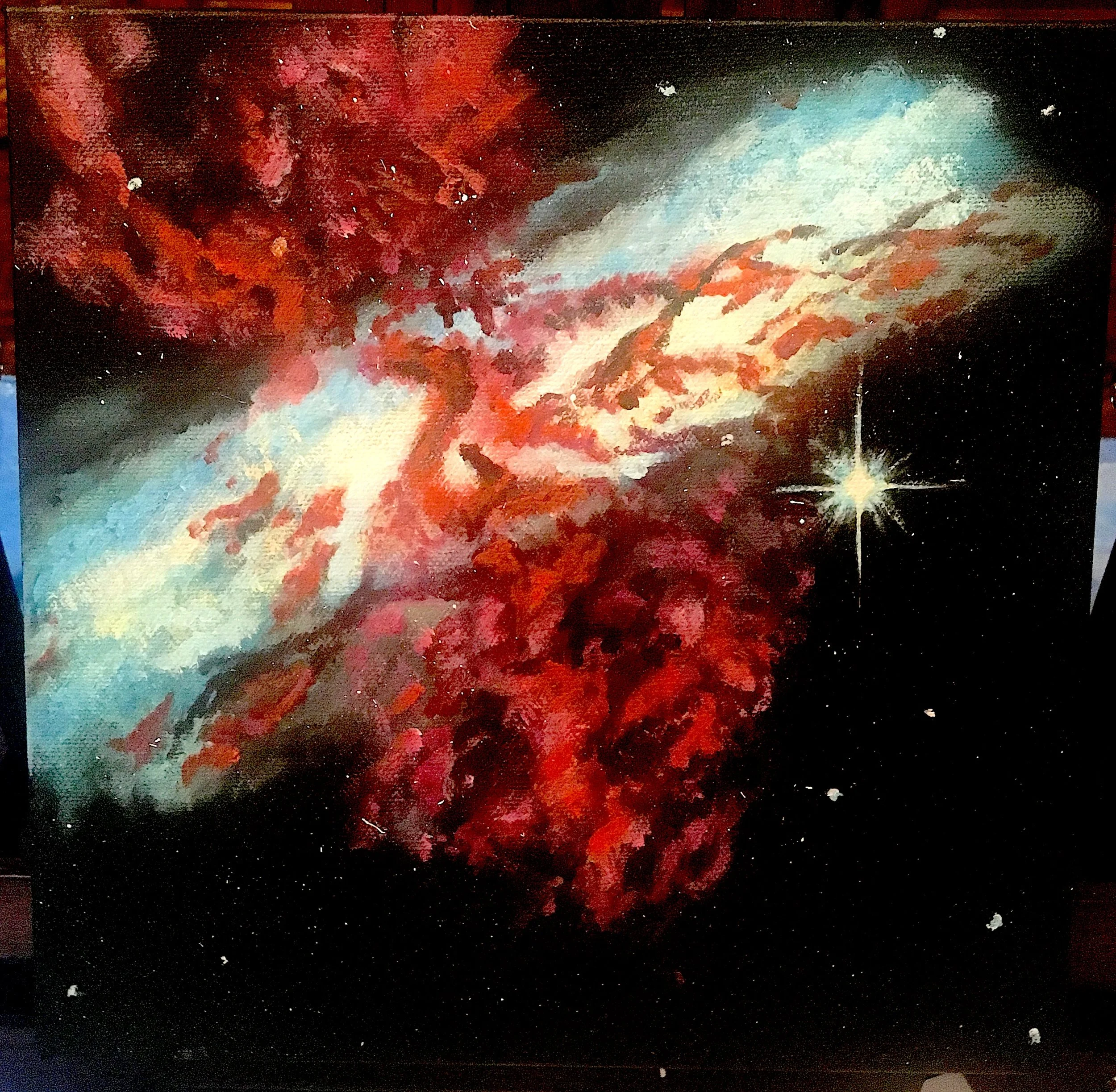 "Galaxy 1", Acrylics, 2017