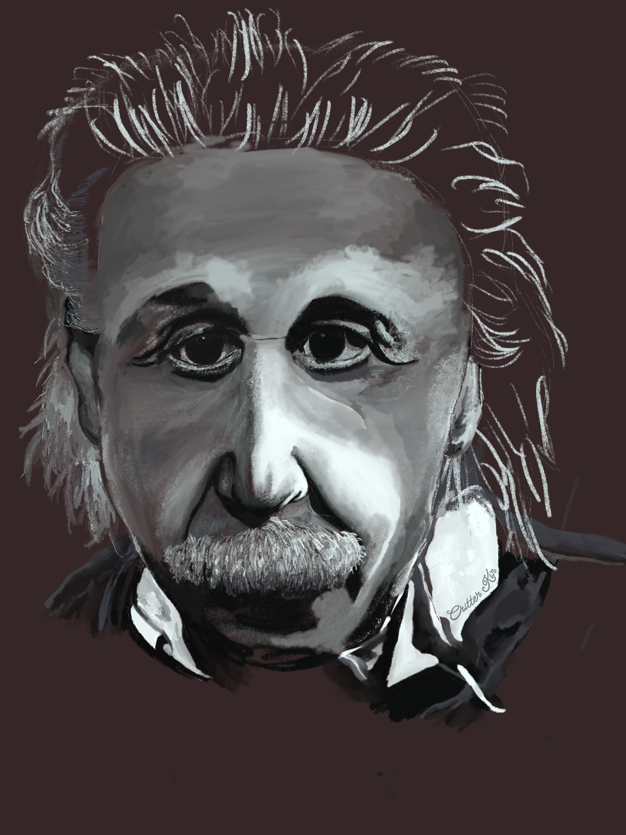 "Genius", First Procreate piece, 2020, unfinished