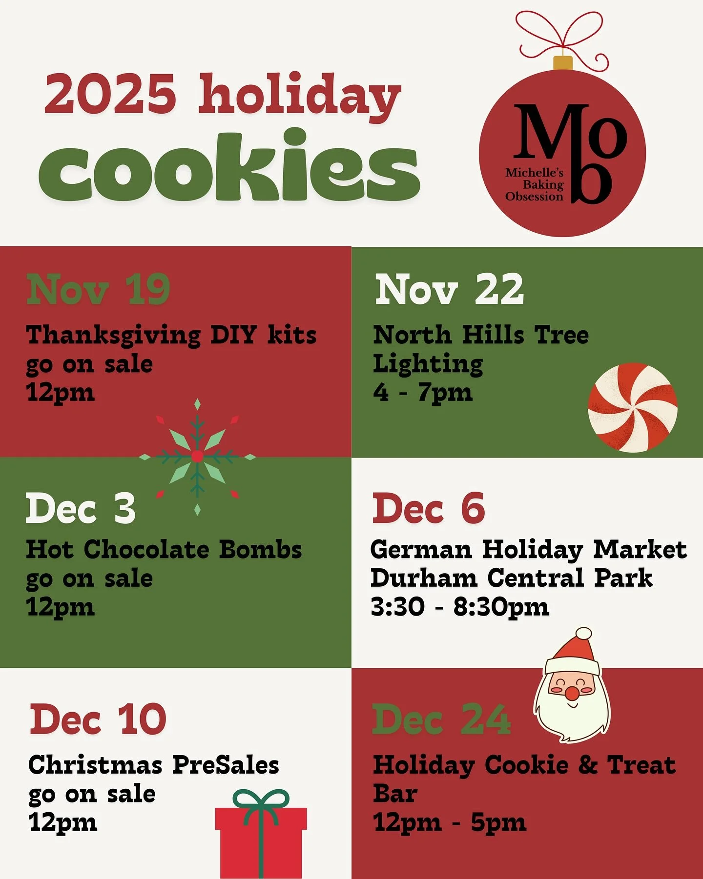🎄2025 HOLIDAY LINEUP🎄

&diams;️So much going on in November and December! And it will allllll be over in a blink of an eye 😂

🎁 Excited to bring LOTS of holiday cheer this year 🧑&zwj;🎄

👉 Details on each event to follow&hellip;

‼️ If you need