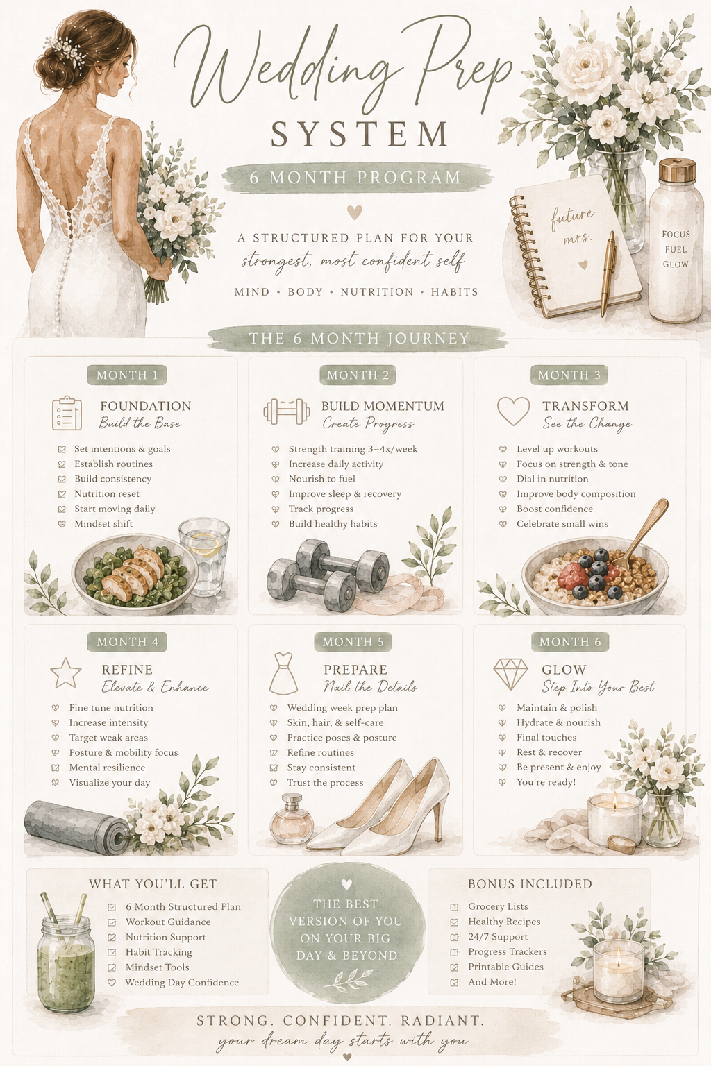 What 6 Months of Wedding Prep Training Actually Does — And It's Not only About Your Dress Size