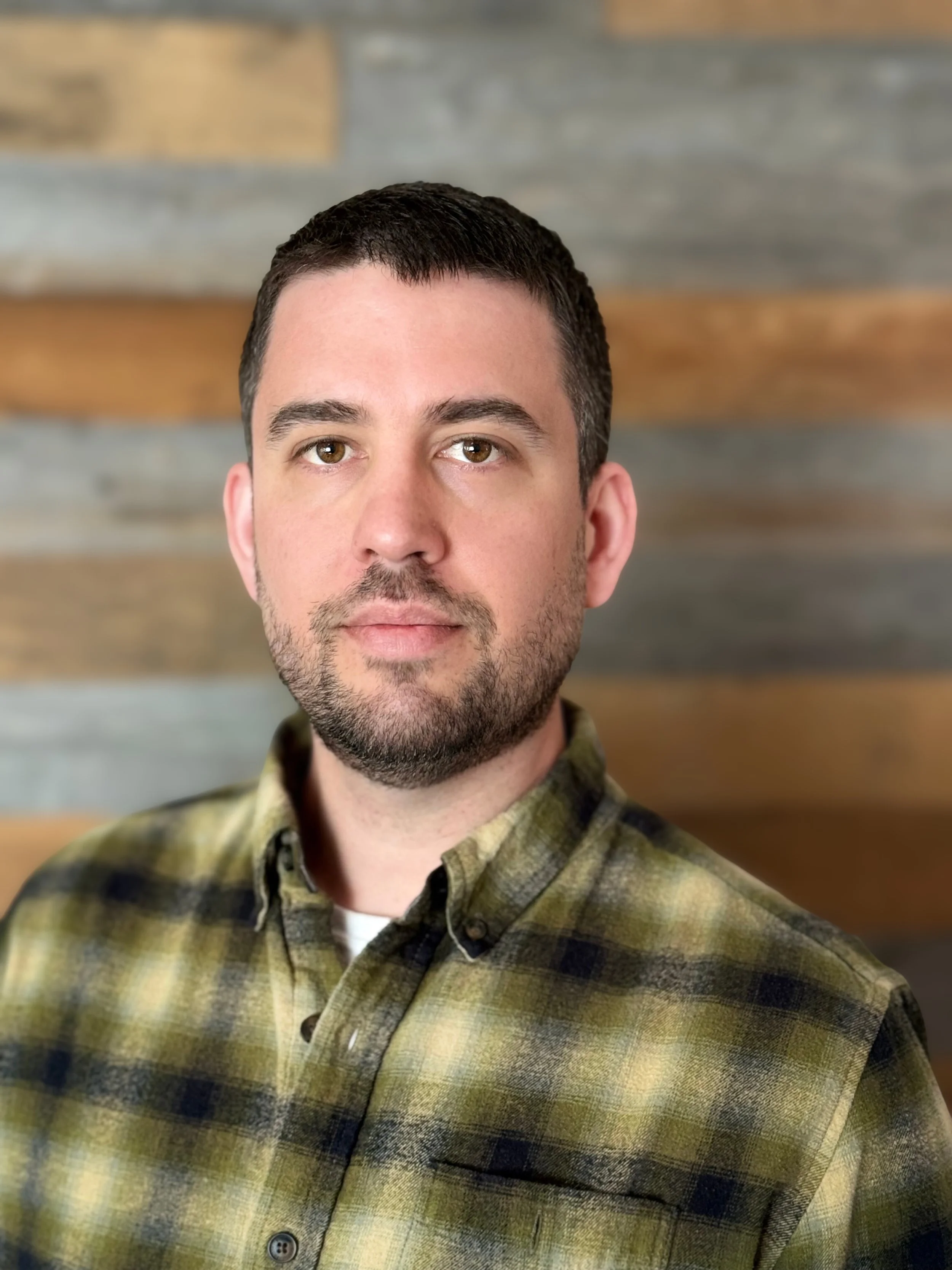 Eric looks at camera