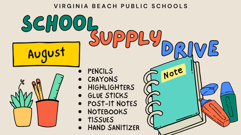 Graphic of school supplies