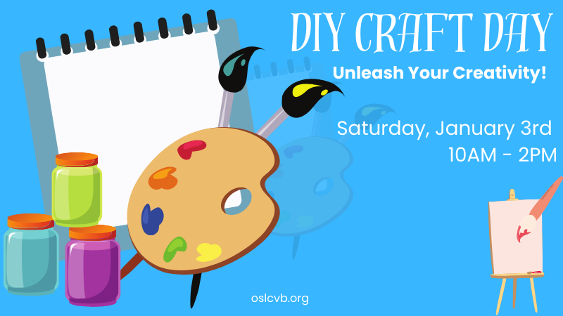 Drawing supplies including a white draw book, paint, brushes, and painter's palette