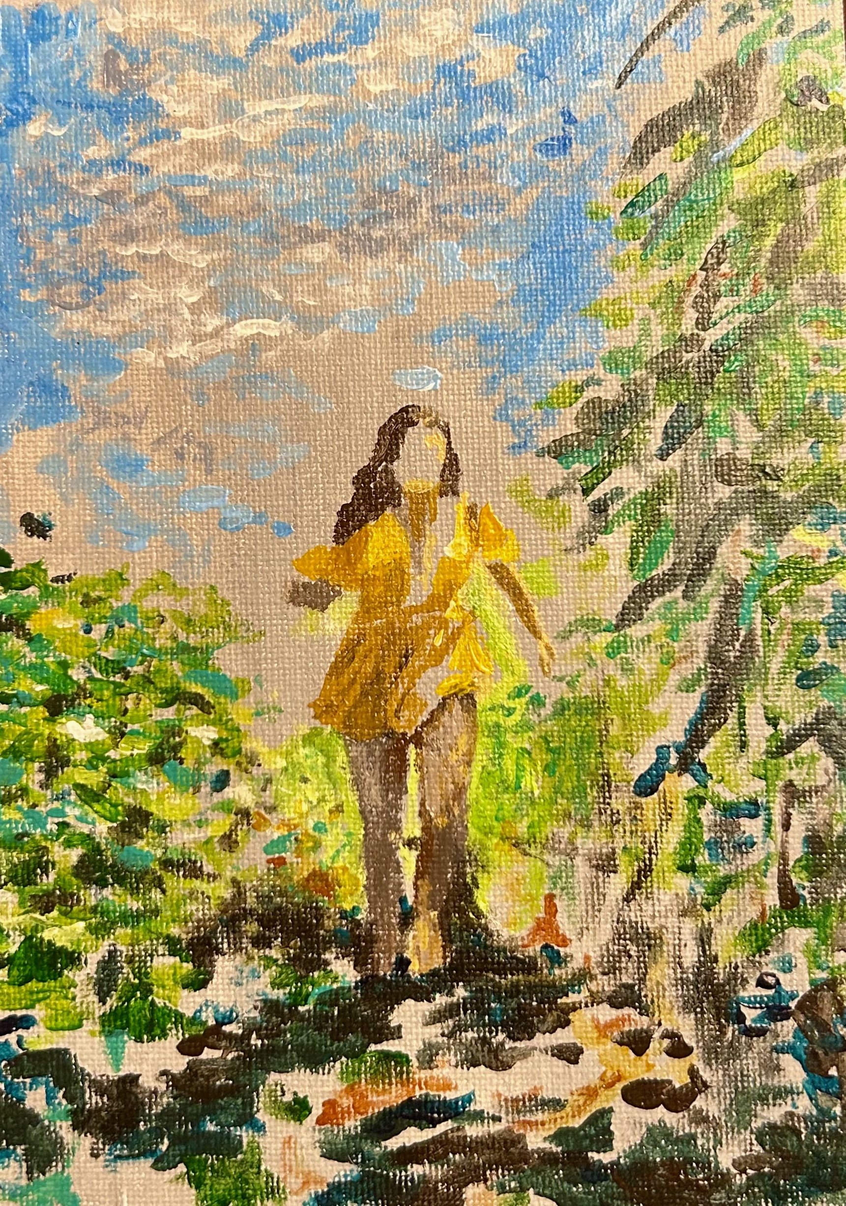 "Untitled Study," Acrylic on Canvas, 6 x 8 in / 15.24 x 20.32 cm, 2023