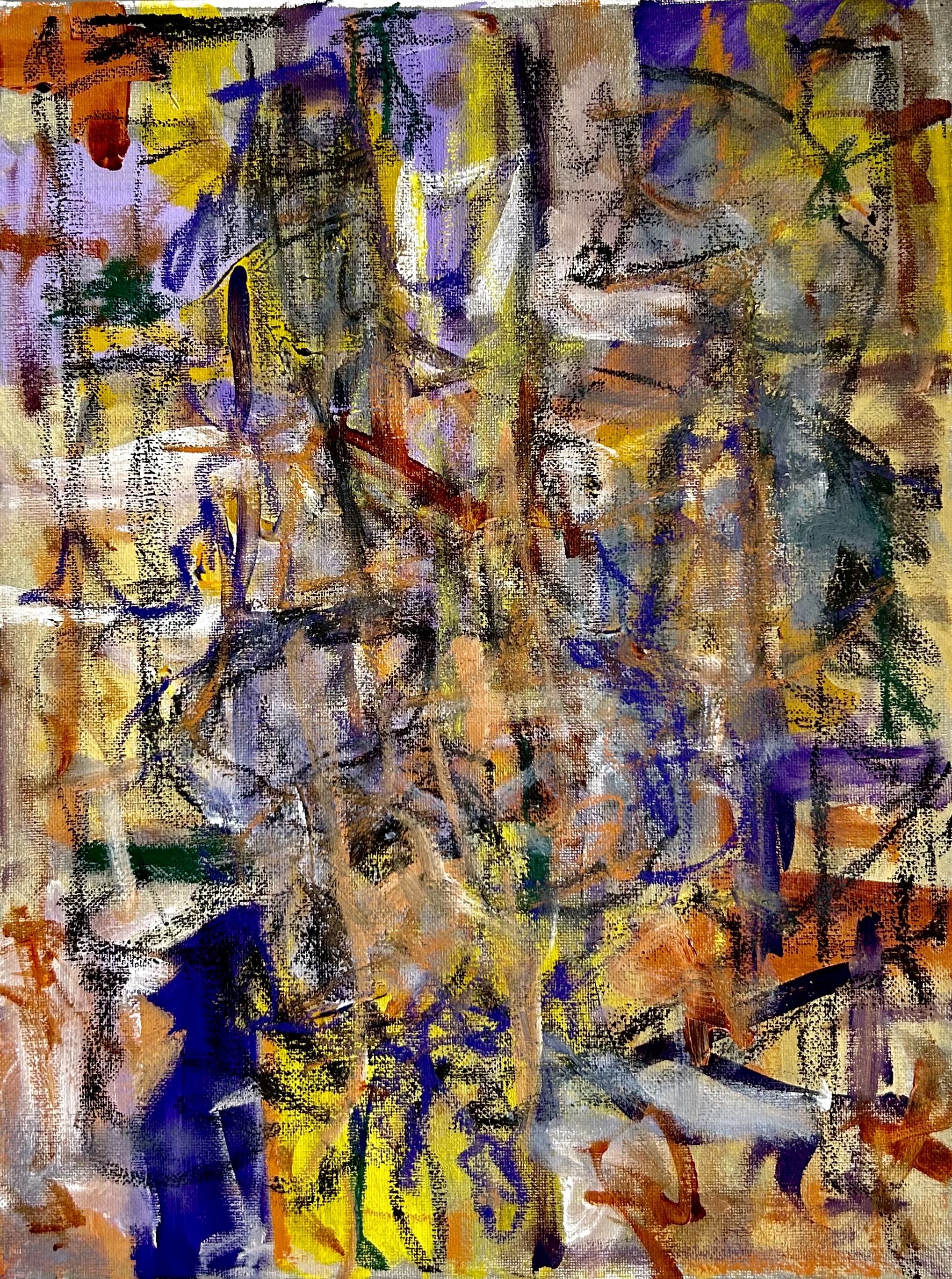 "Untitled," Acrylic and Oil Pastel on Canvas, in / cm, 2024