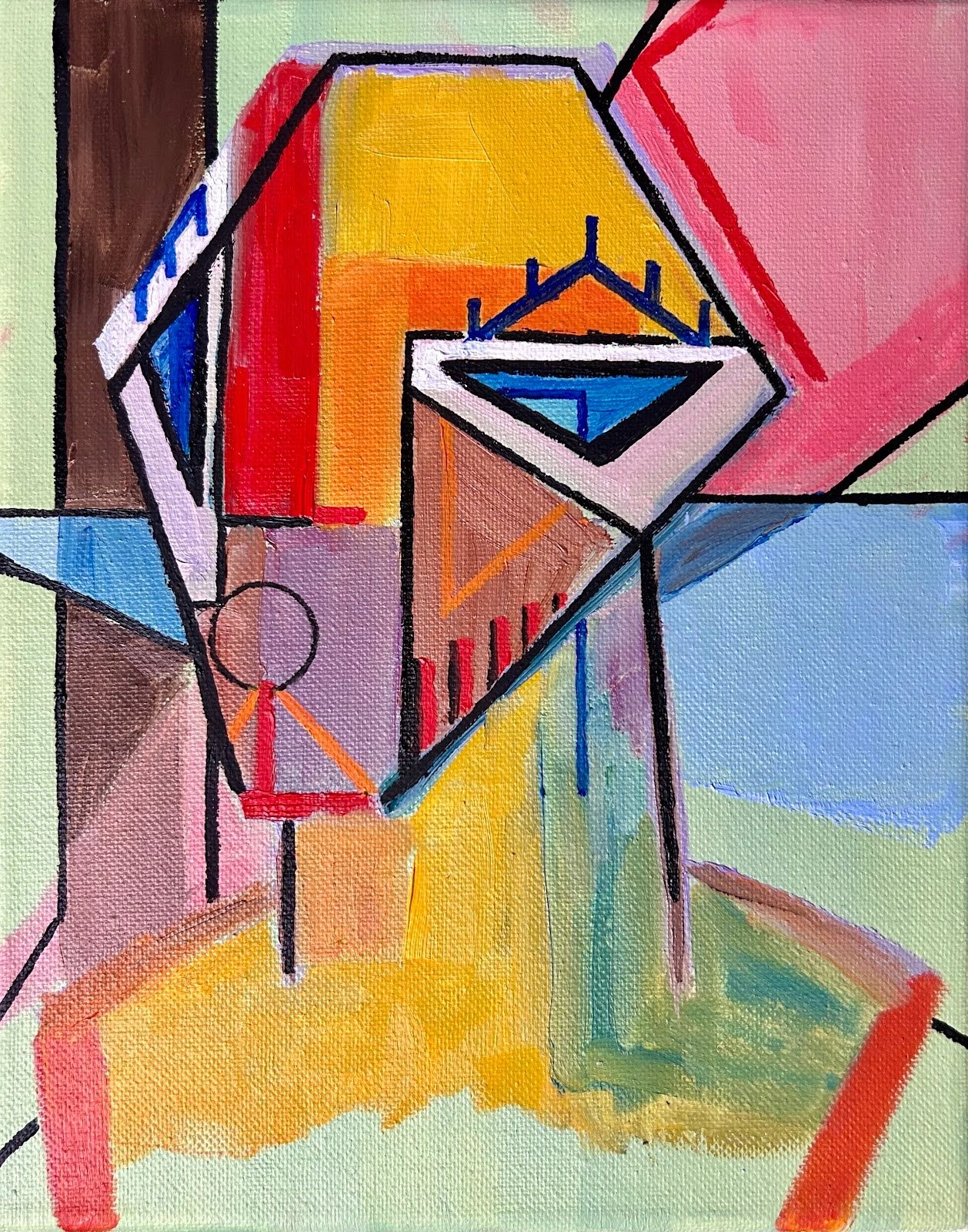 "Androgynous Portrait," Oil on Canvas, 8 x 10 in / 20.32 x 25.4 cm, 2023