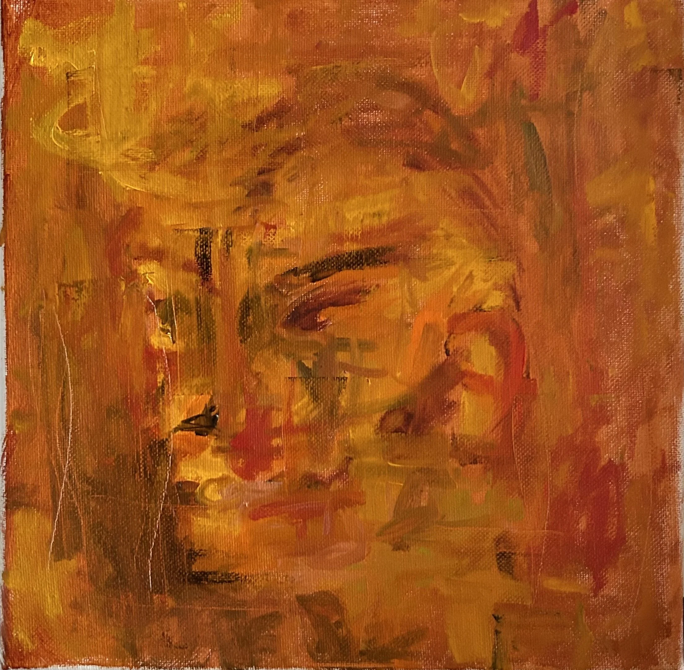 "Untitled Portrait," Oil on Canvas, 10 x 10 in, 2024
