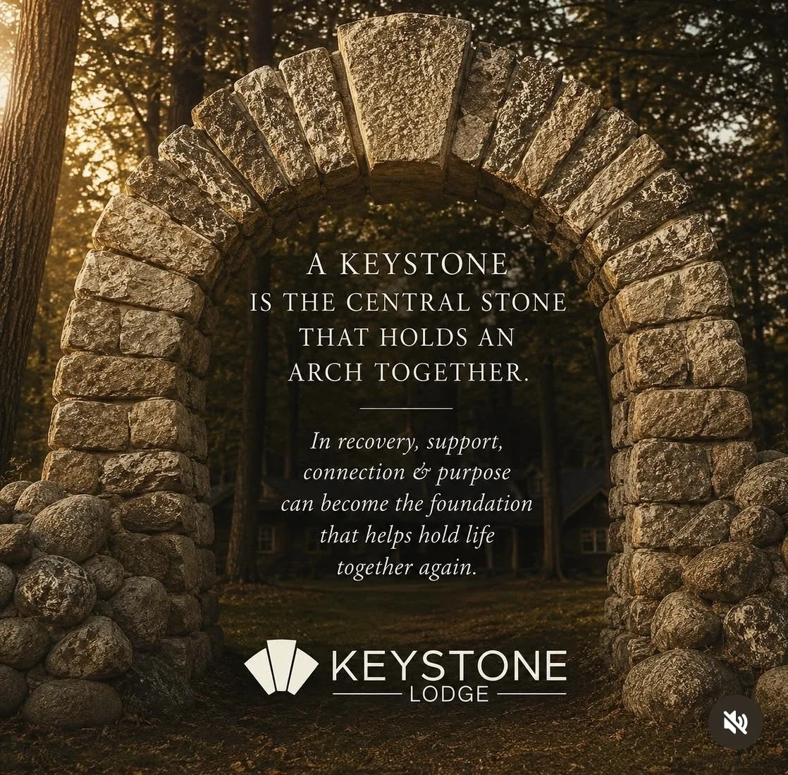 A photo of an arch which represents that the key foundation for successful recovery and sobriety is at keystone private rehabilitation. Symbolising that the arch is supportive and holds life together.