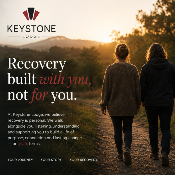Image showing person centred approach and philosophy of recovery built with you, not for you.