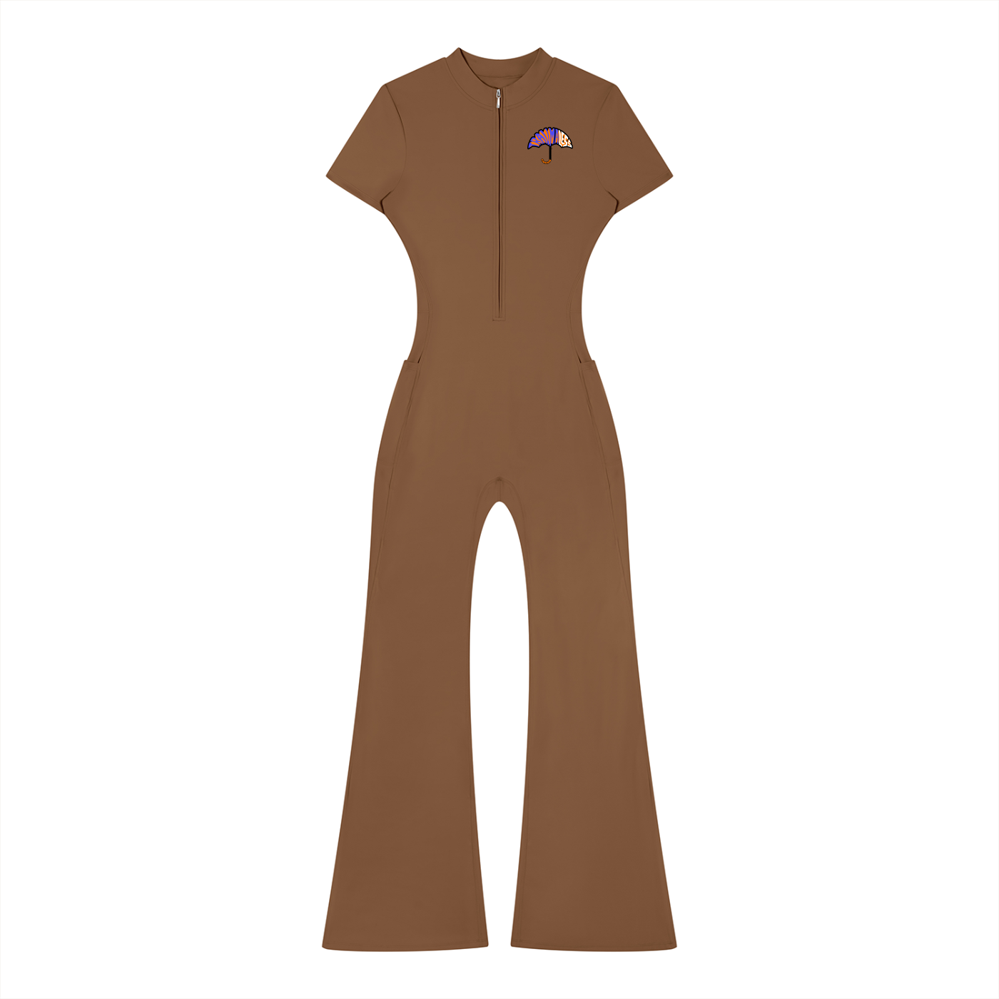 Women’s Tight Flared Leg Quarter-Zip Jumpsuit-mockups-5.png
