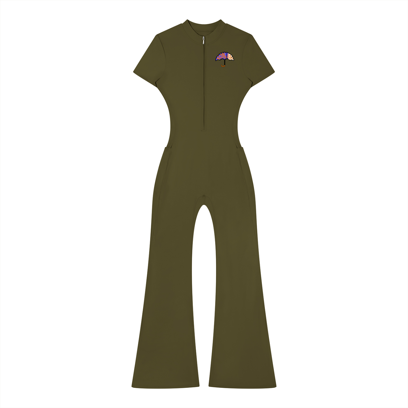 Women’s Tight Flared Leg Quarter-Zip Jumpsuit-mockups-7.png