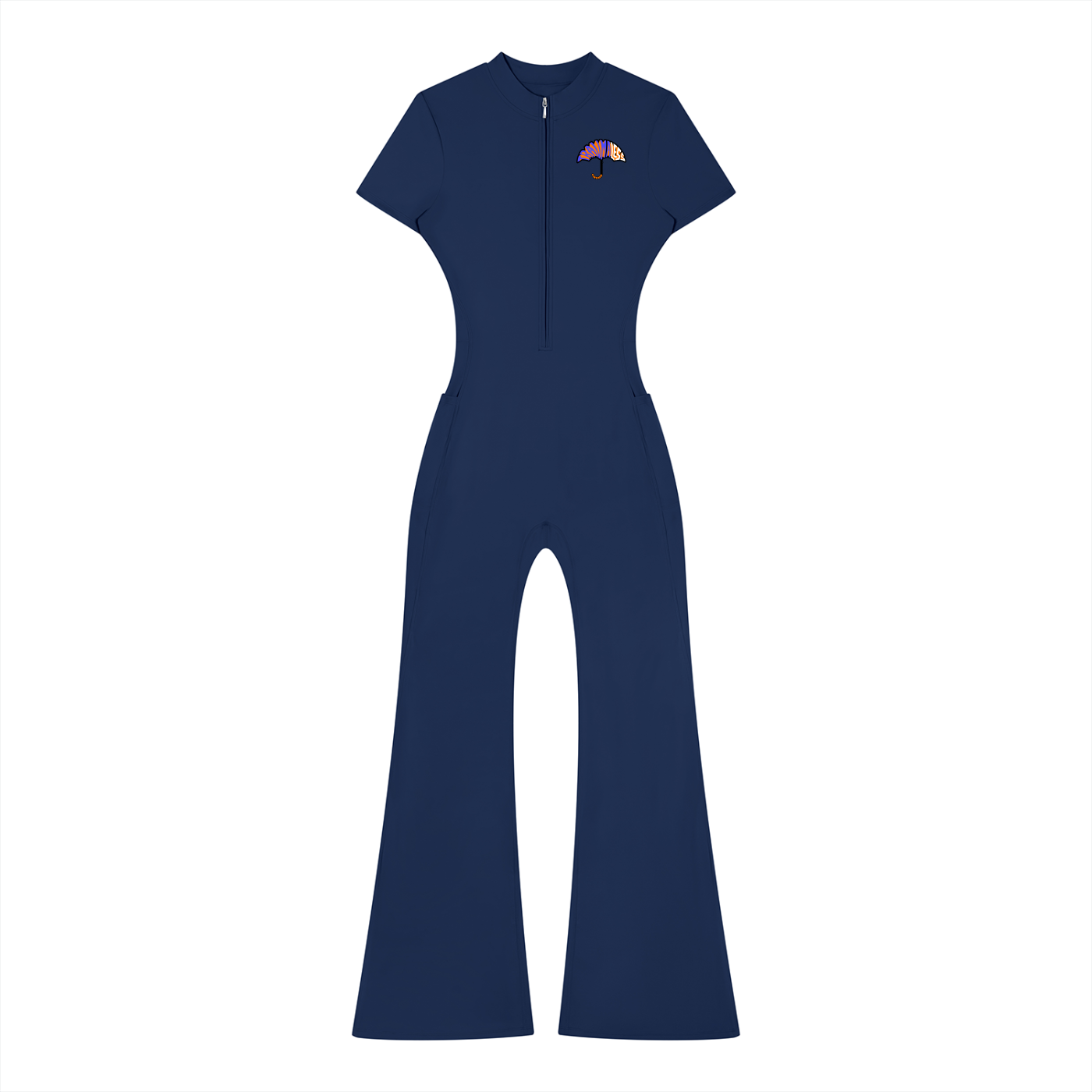 Women’s Tight Flared Leg Quarter-Zip Jumpsuit-mockups-9.png